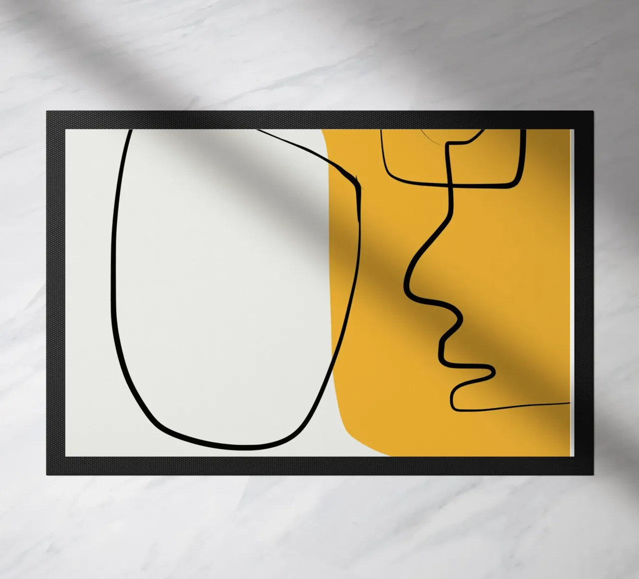 Giallo e linee artistiche 07 zerbino da Little Dean