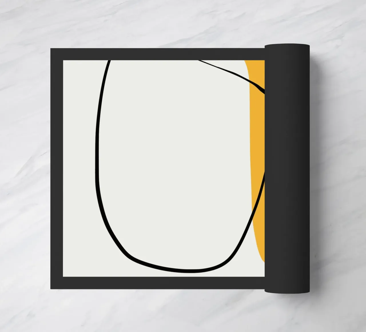 Giallo e linee artistiche 07 zerbino da Little Dean