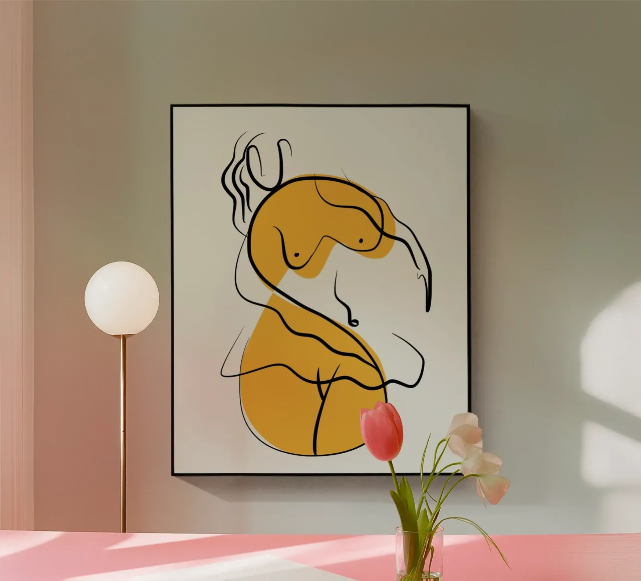 Giallo e nudo 08 plexiglass da Little Dean