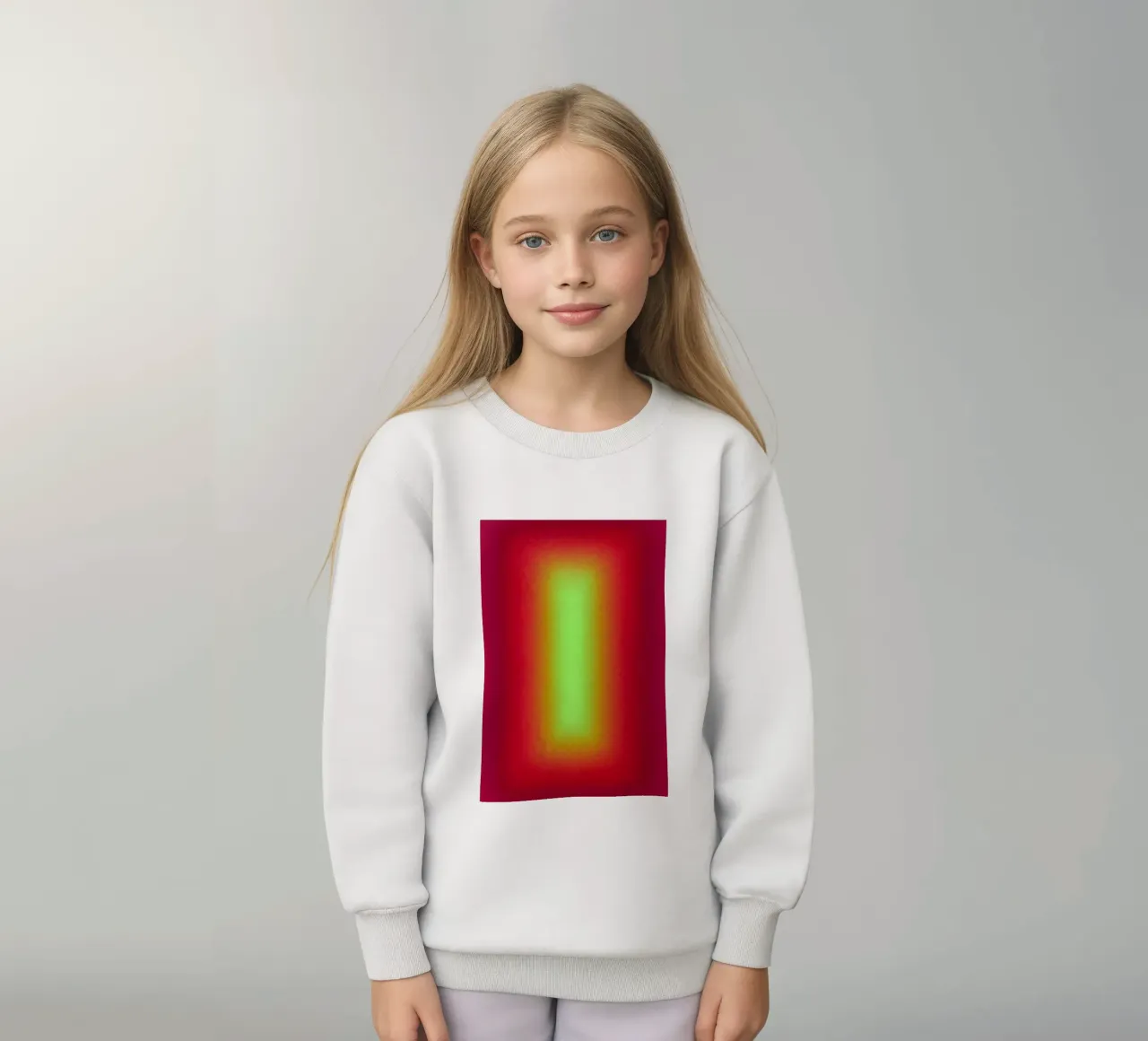 Neon Glow Gradient - Gioco di luce meditativo in rosso e giallo felpa bambino da SMPLE