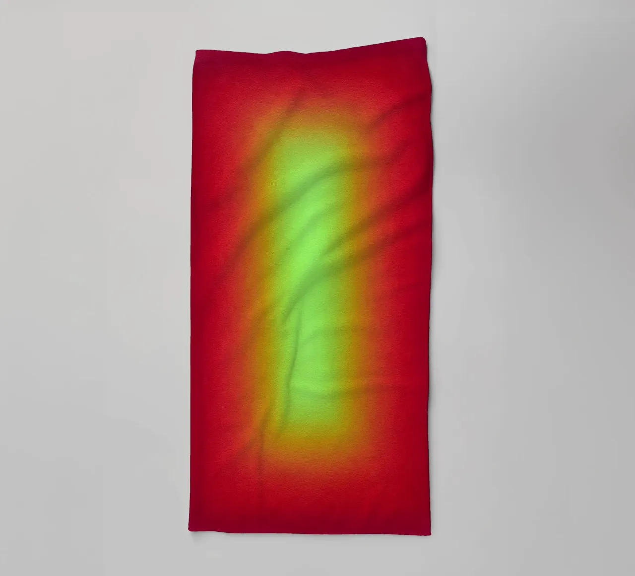 Neon Glow Gradient - Jeu de lumière méditatif en rouge et jaune serviette de bain de SMPLE