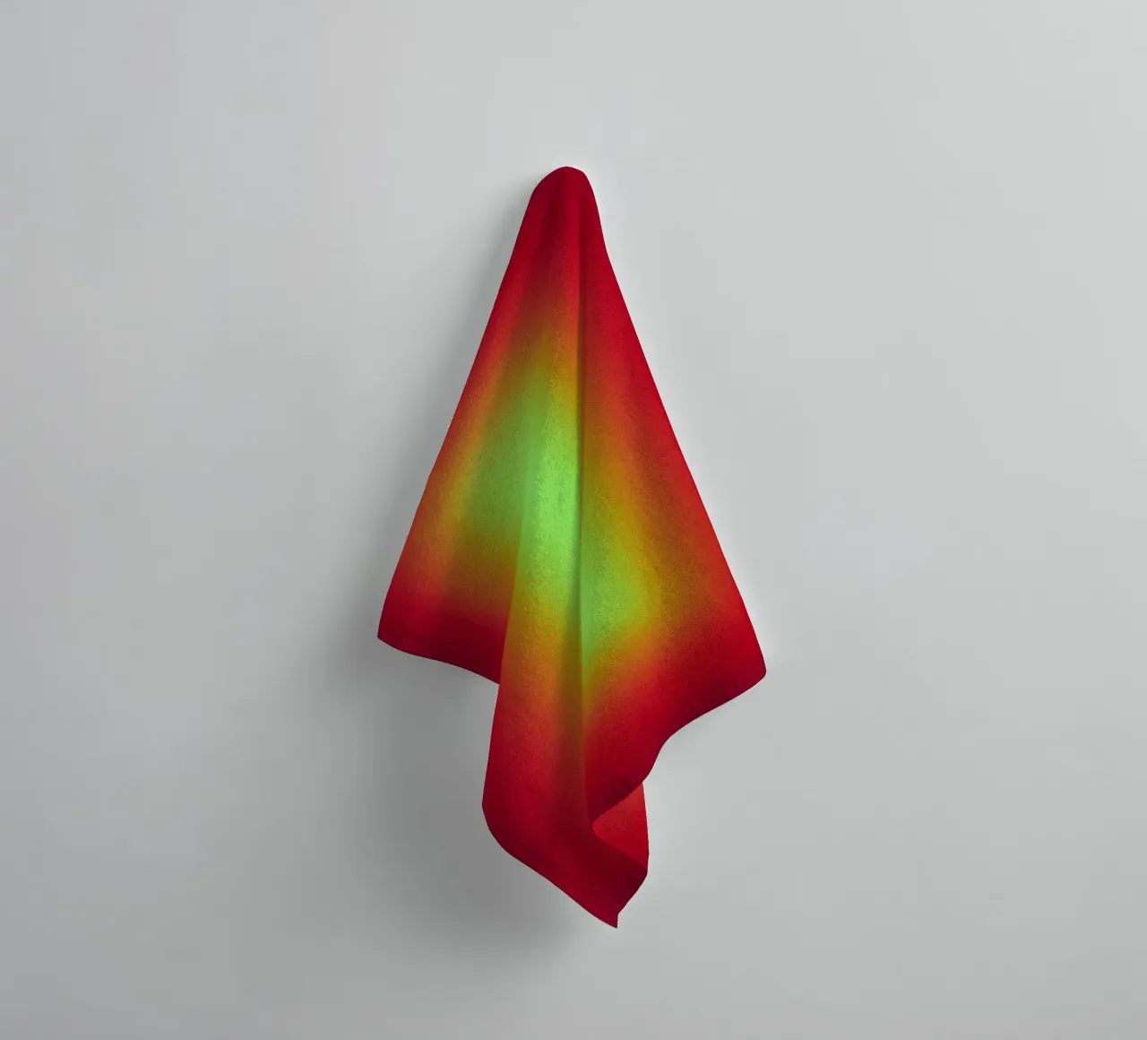 Neon Glow Gradient - Jeu de lumière méditatif en rouge et jaune serviette de bain de SMPLE