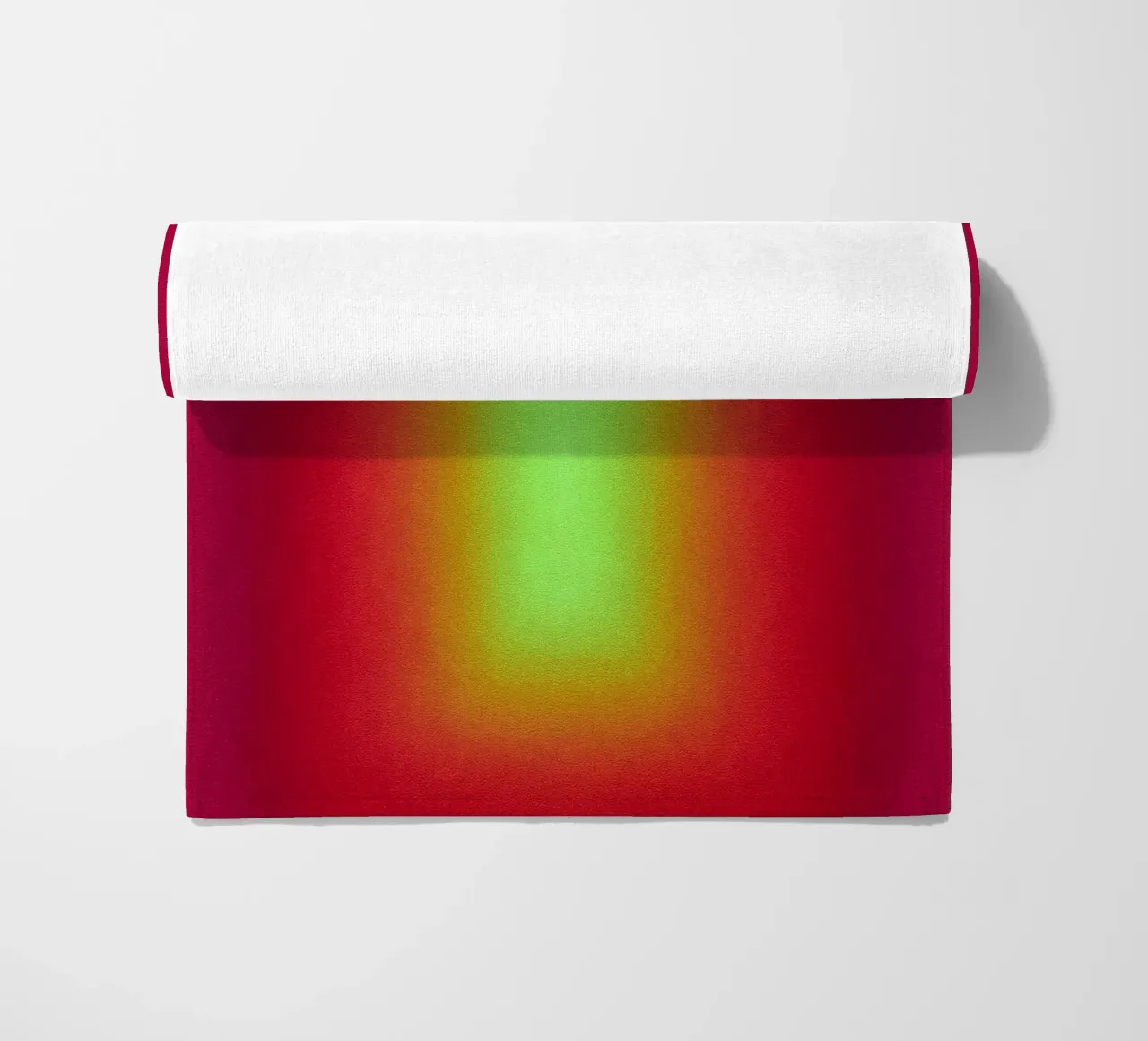 Neon Glow Gradient - Gioco di luce meditativo in rosso e giallo telo mare da SMPLE