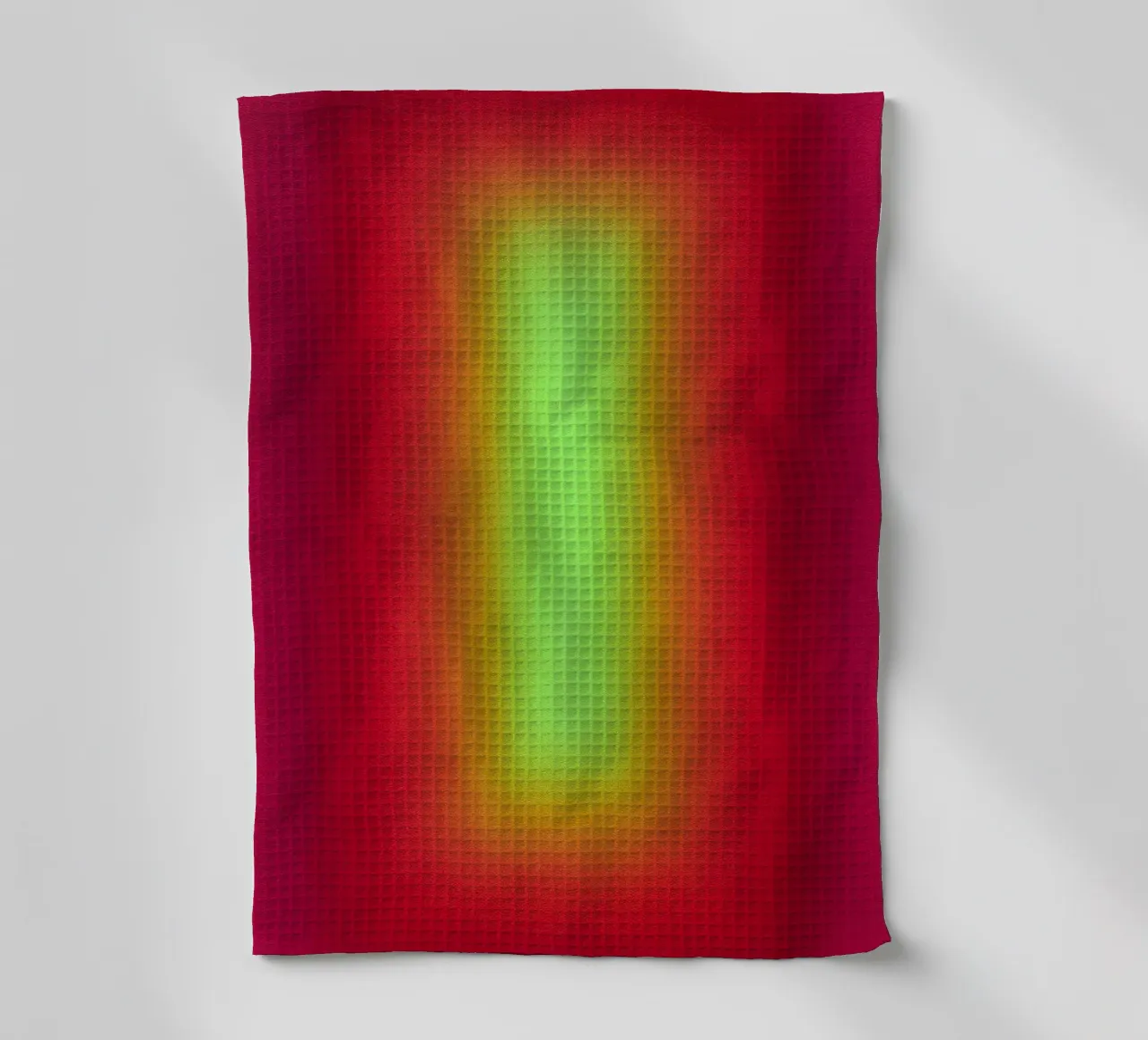 Neon Glow Gradient - Jeu de lumière méditatif en rouge et jaune torchon de SMPLE