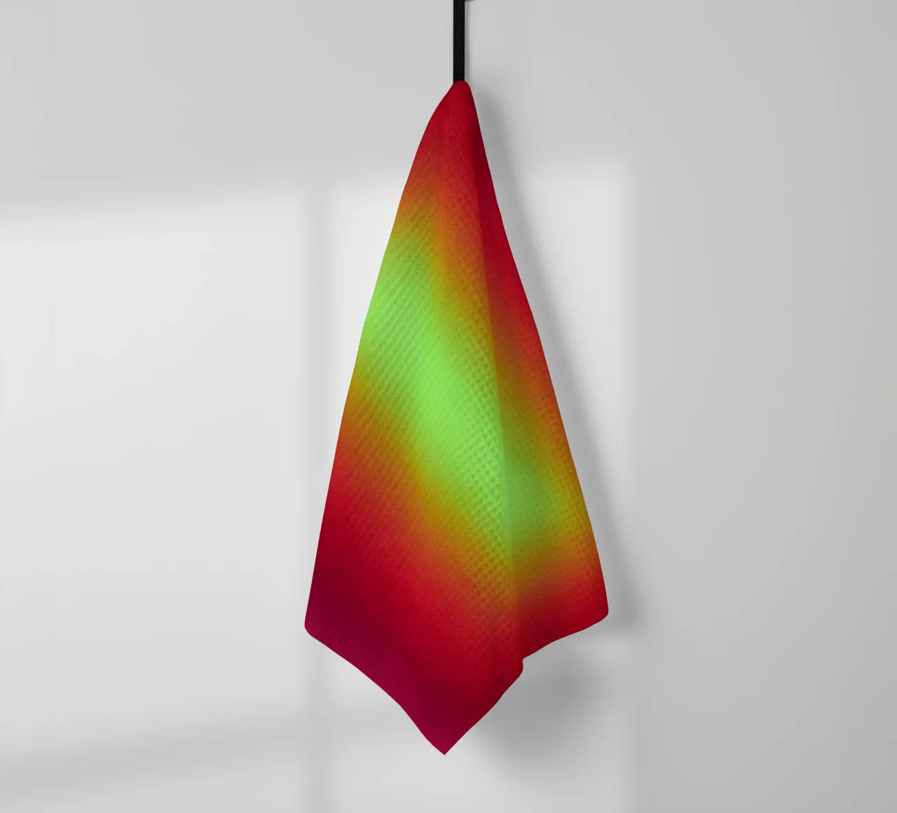 Neon Glow Gradient - Jeu de lumière méditatif en rouge et jaune torchon de SMPLE