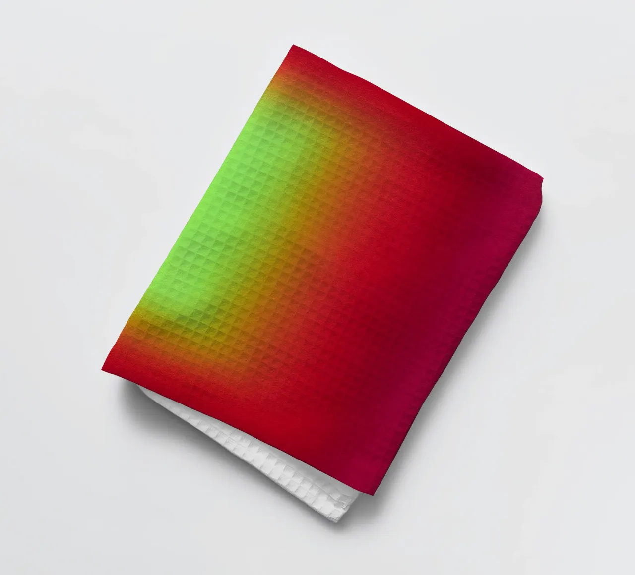 Neon Glow Gradient - Jeu de lumière méditatif en rouge et jaune torchon de SMPLE