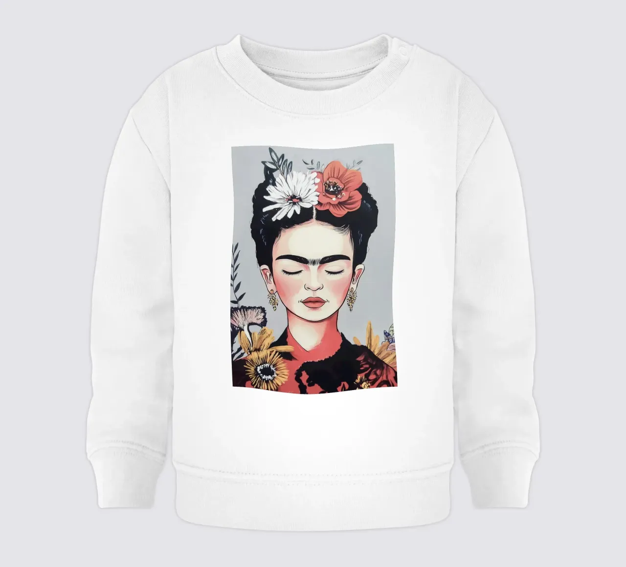 Sogno floreale pastello di Frida Kahlo felpa neonato da Carinaprint