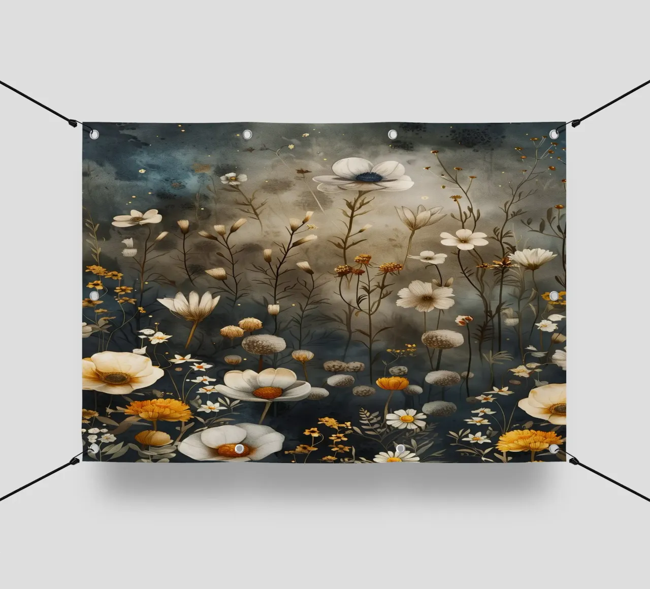 Un prato magico pieno di fiori telo in pvc da Justyna Jaszke JBJart