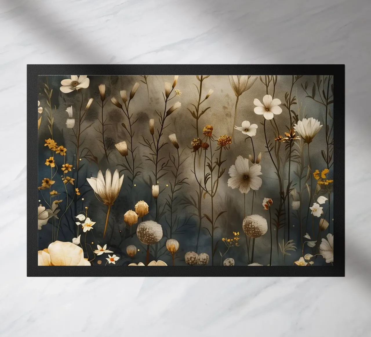 Un prato magico pieno di fiori zerbino da Justyna Jaszke JBJart