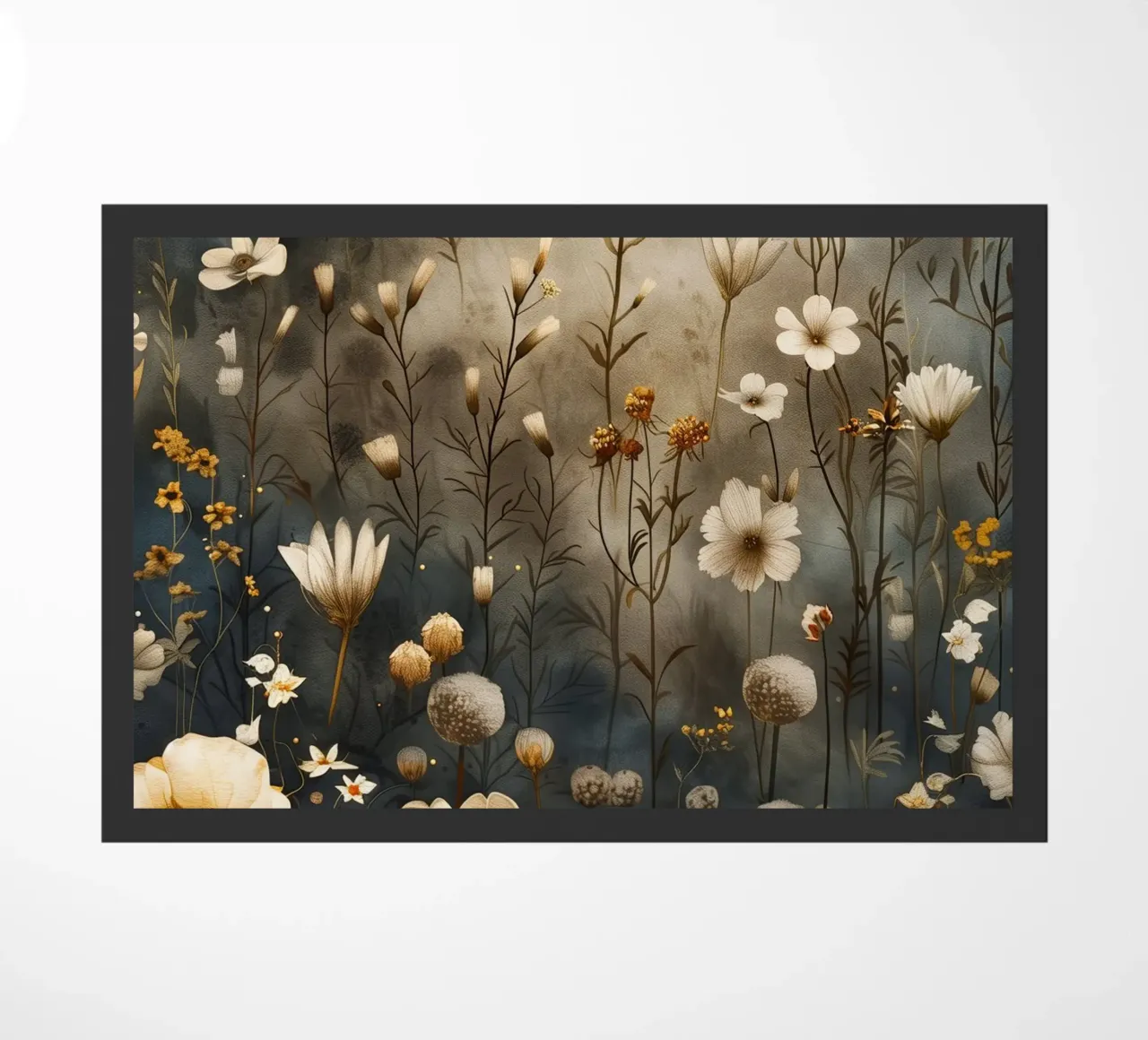 Un prato magico pieno di fiori zerbino da Justyna Jaszke JBJart