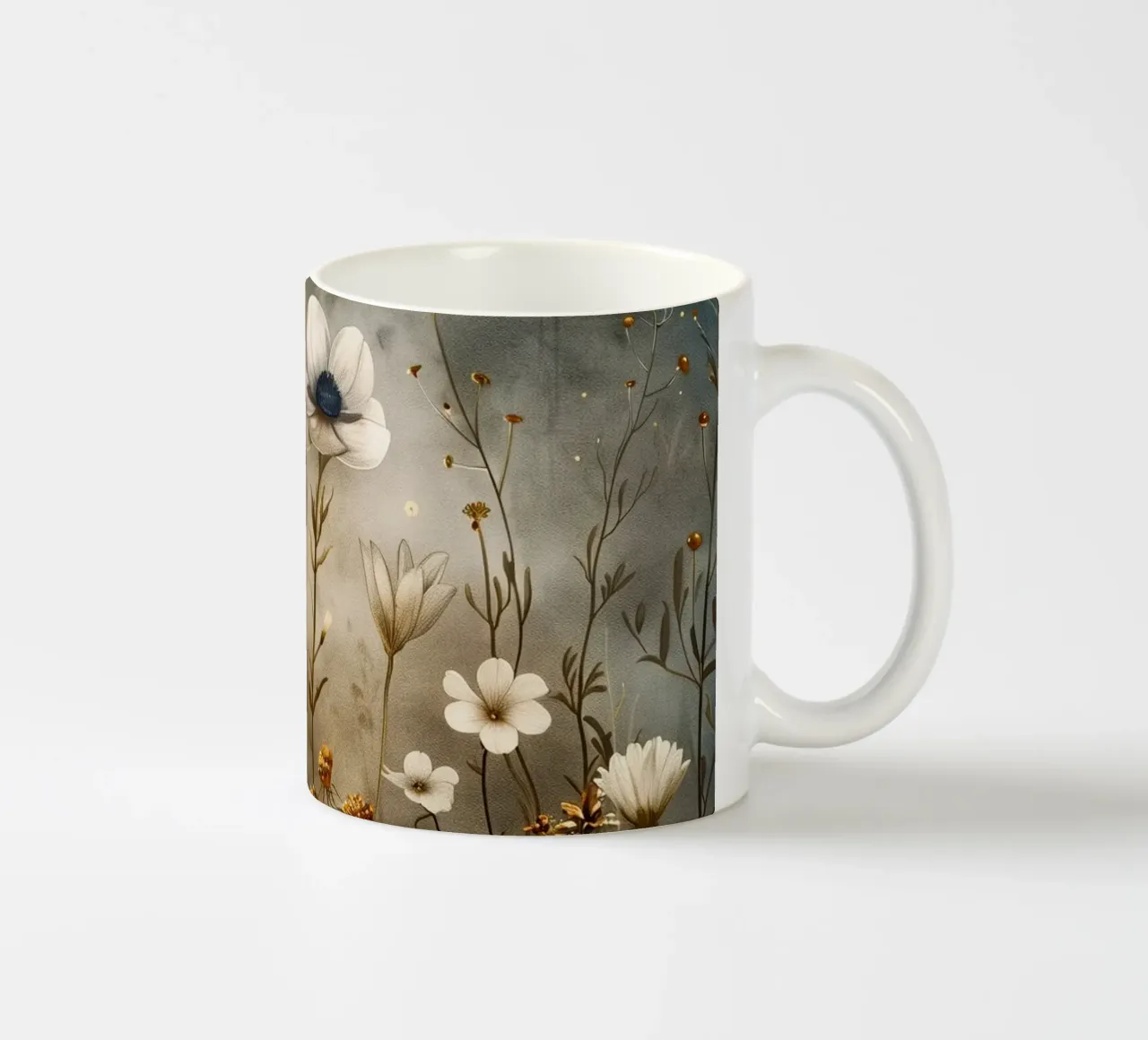 Un prato magico pieno di fiori tazza in ceramica da Justyna Jaszke JBJart