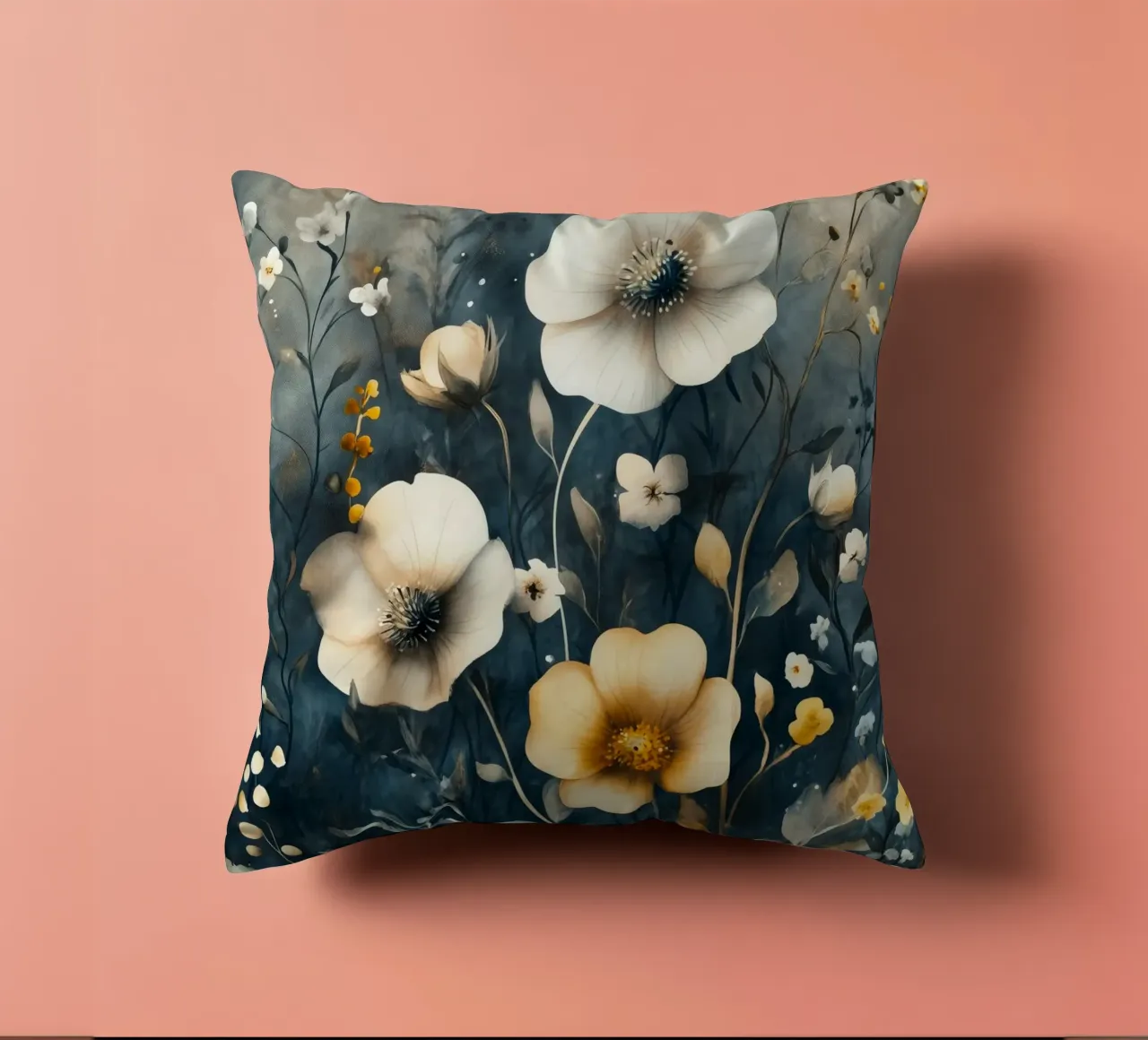 Meodow magico con fiori cuscino da Justyna Jaszke JBJart