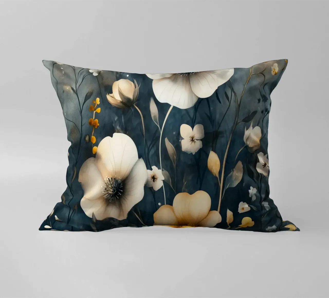 Meodow magico con fiori cuscino da Justyna Jaszke JBJart