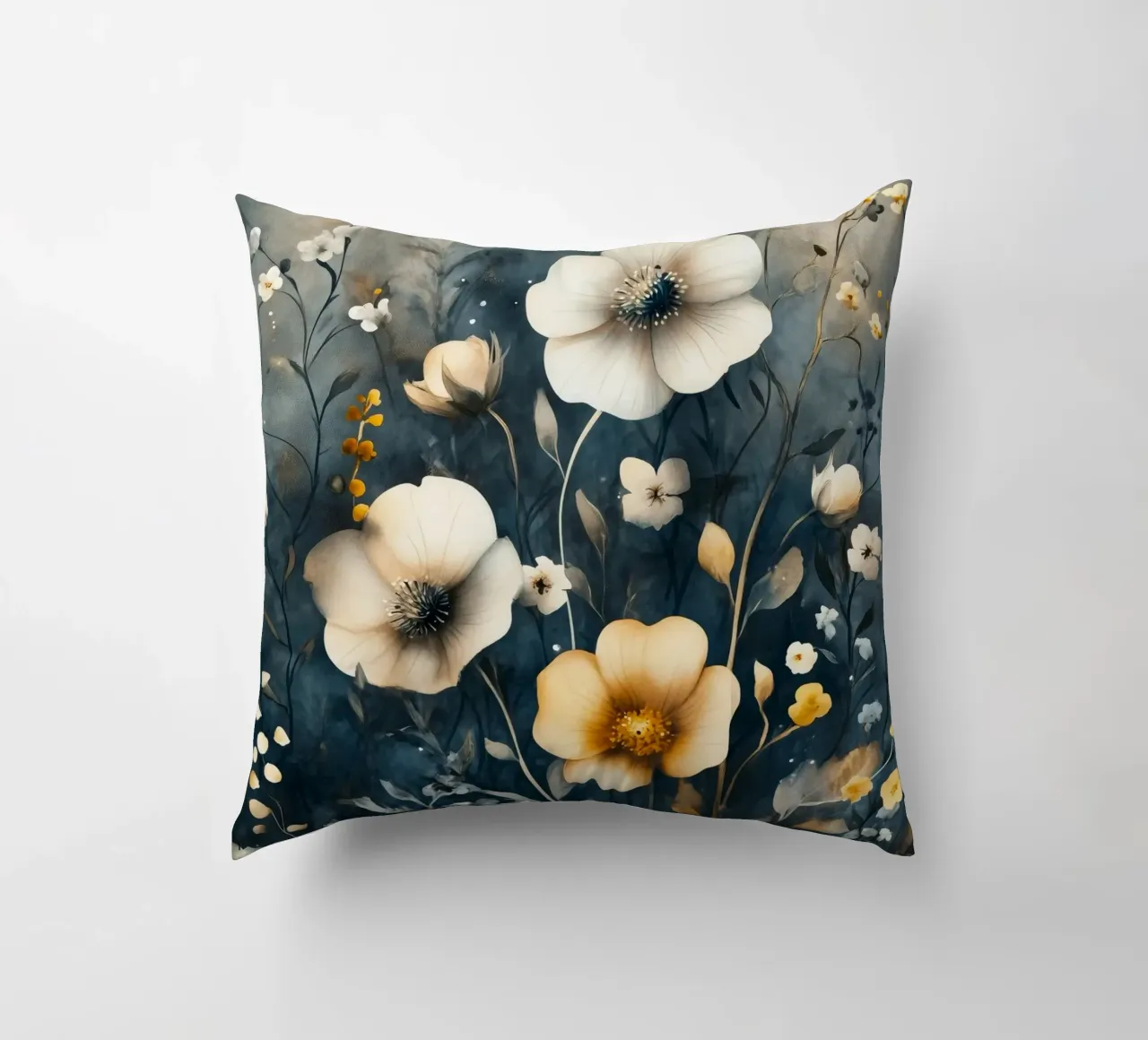 Meodow magico con fiori cuscino da Justyna Jaszke JBJart