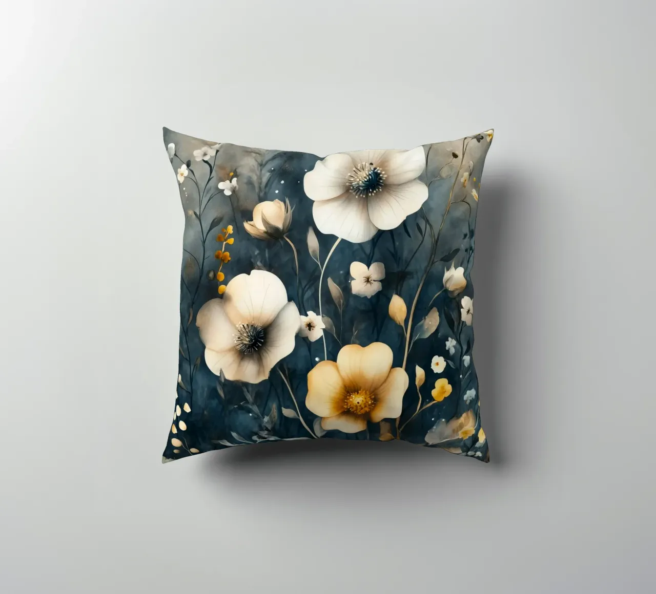 Meodow magico con fiori cuscino da Justyna Jaszke JBJart
