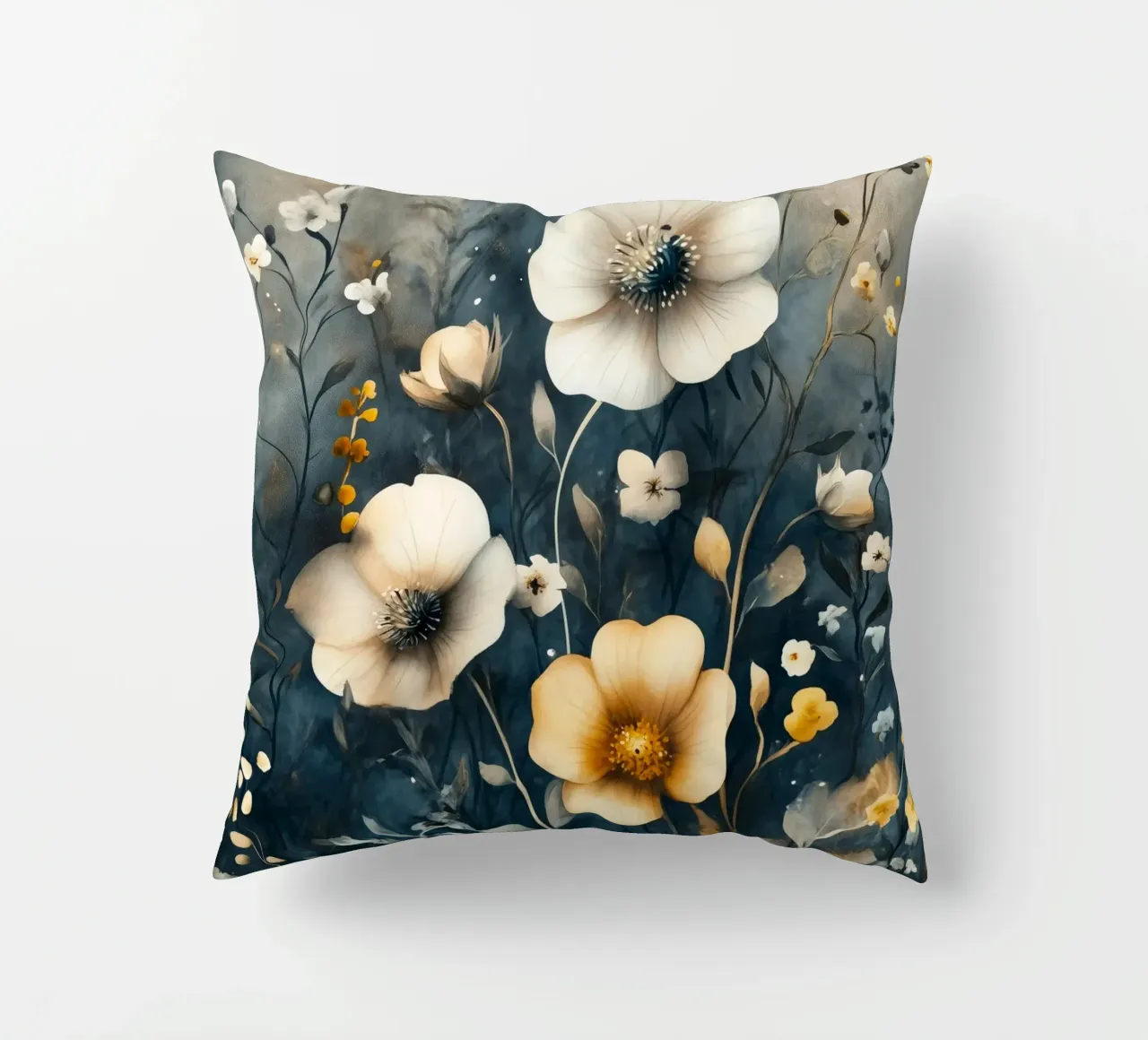 Meodow magico con fiori cuscino da Justyna Jaszke JBJart