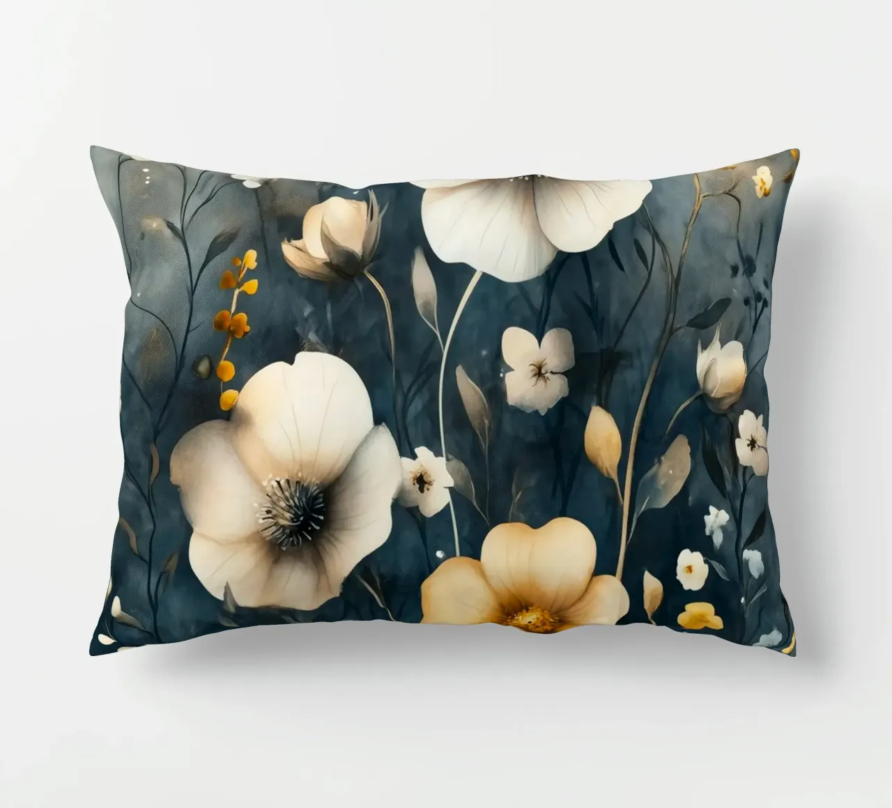 Meodow magico con fiori cuscino da Justyna Jaszke JBJart