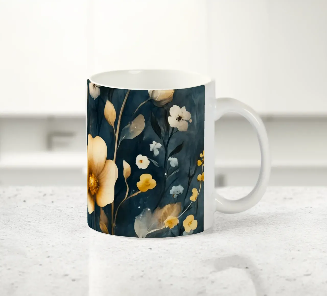 Meodow magico con fiori tazza in ceramica da Justyna Jaszke JBJart