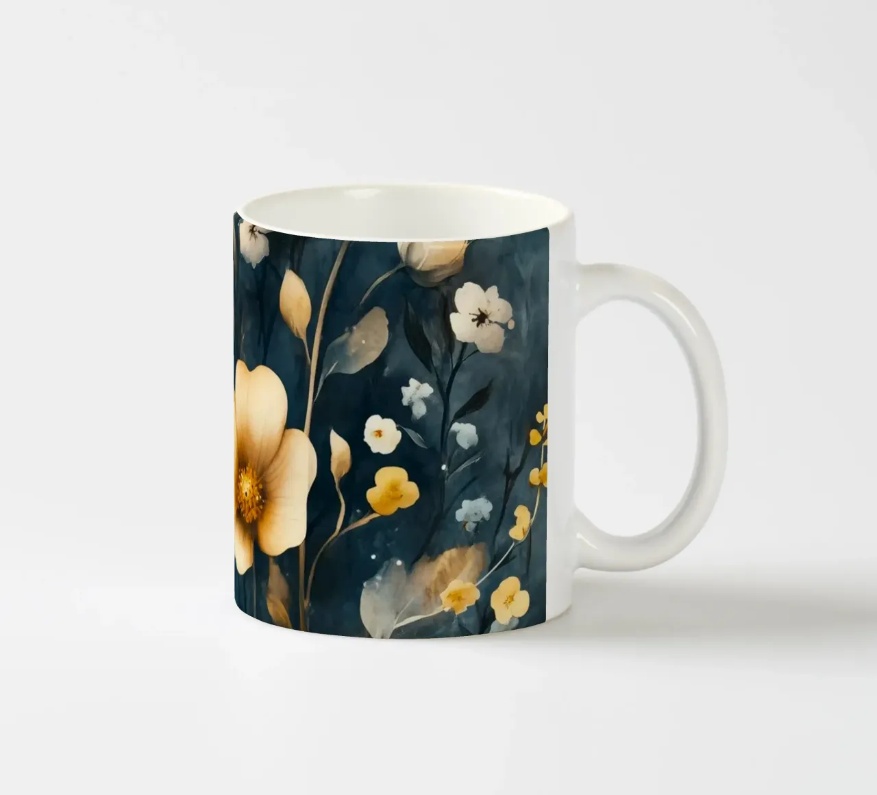 Meodow magico con fiori tazza in ceramica da Justyna Jaszke JBJart