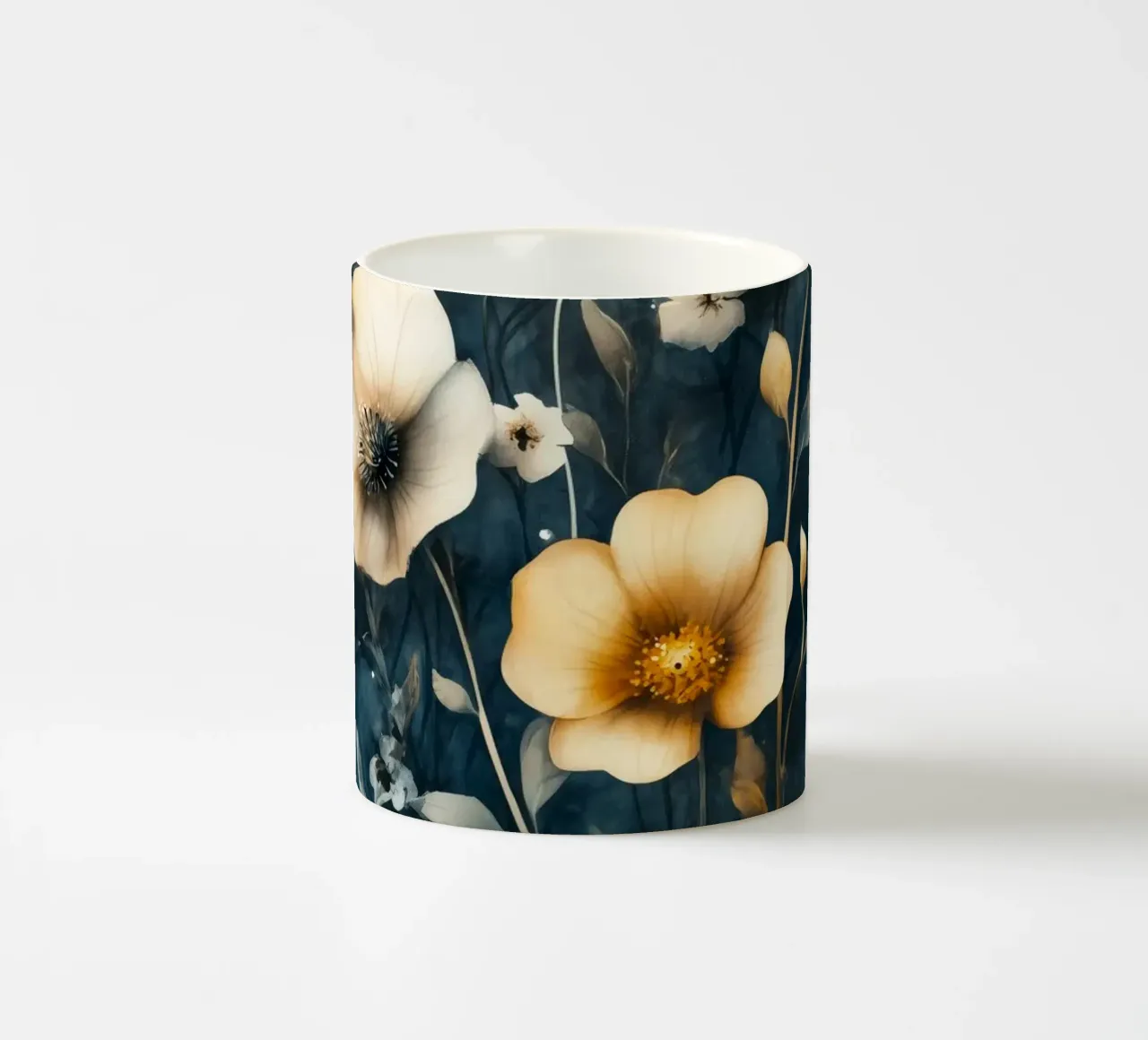 Meodow magico con fiori tazza in ceramica da Justyna Jaszke JBJart