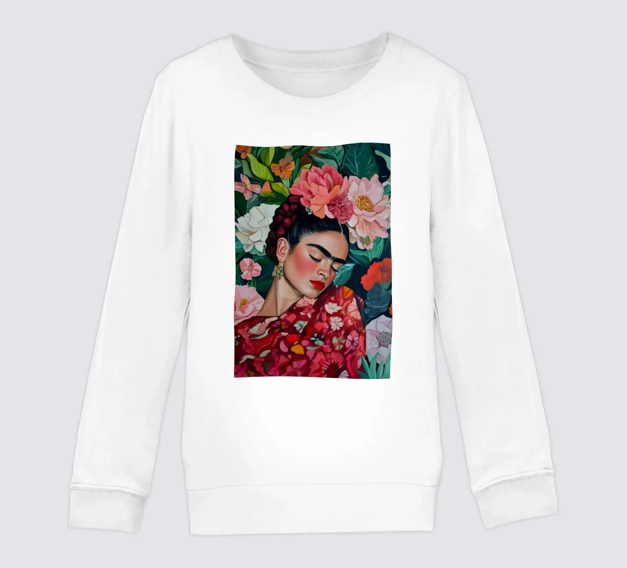 Sogno di fiori con Frida felpa bambino da Carinaprint