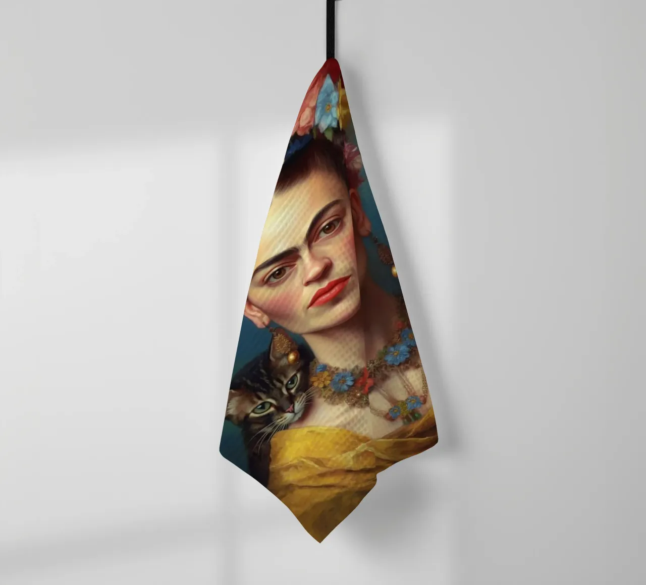 Frida Kahlo ama i gatti canovaccio da cucina da Carinaprint