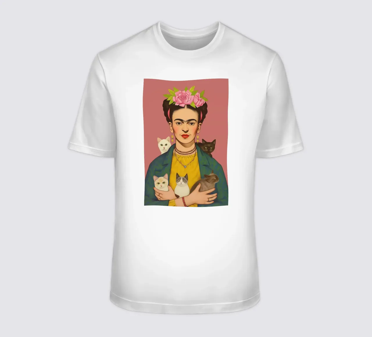 Frida's cat love t-shirt by Carinaprint