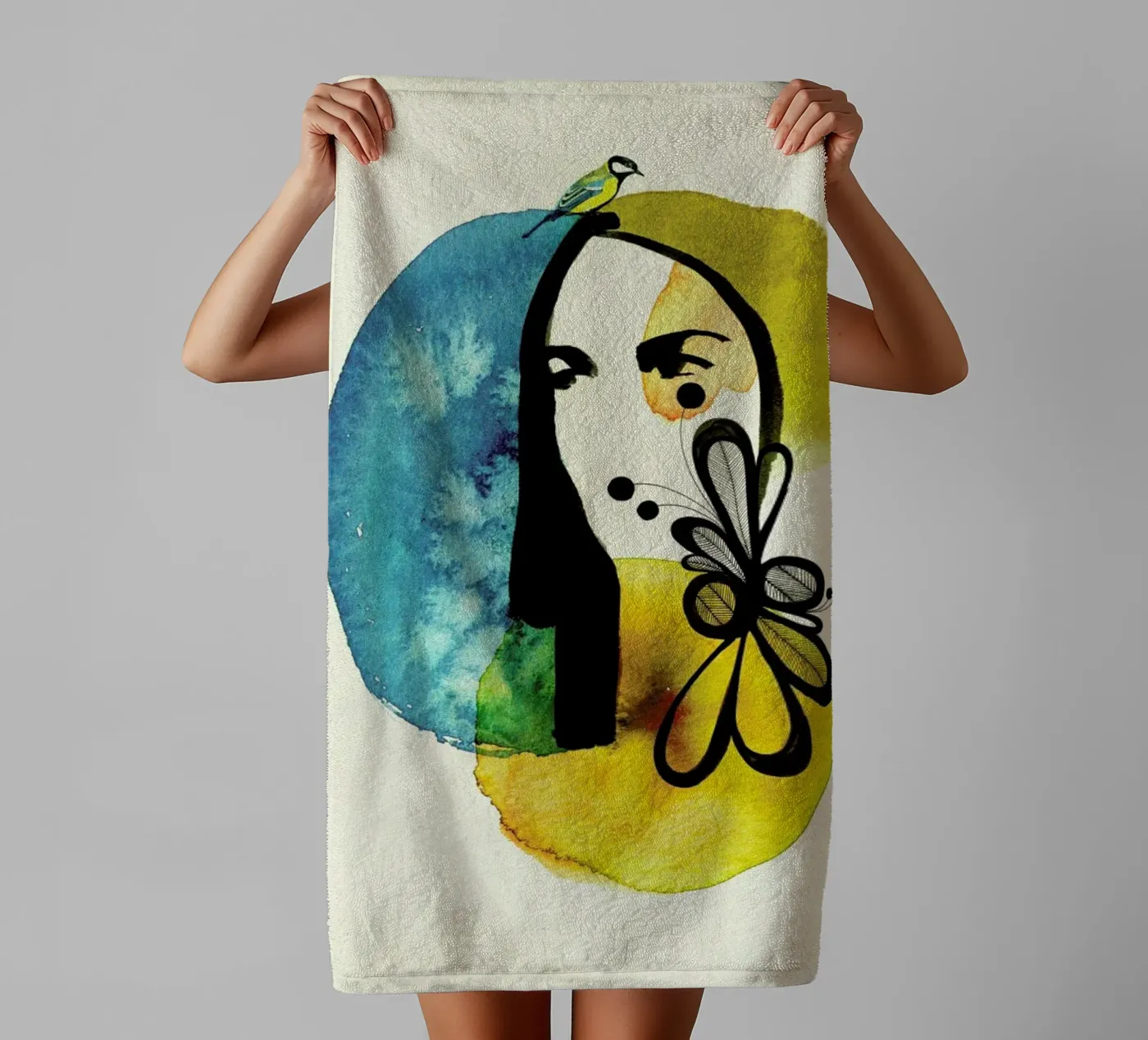 Doll 2 towel by Ekaterina Koroleva