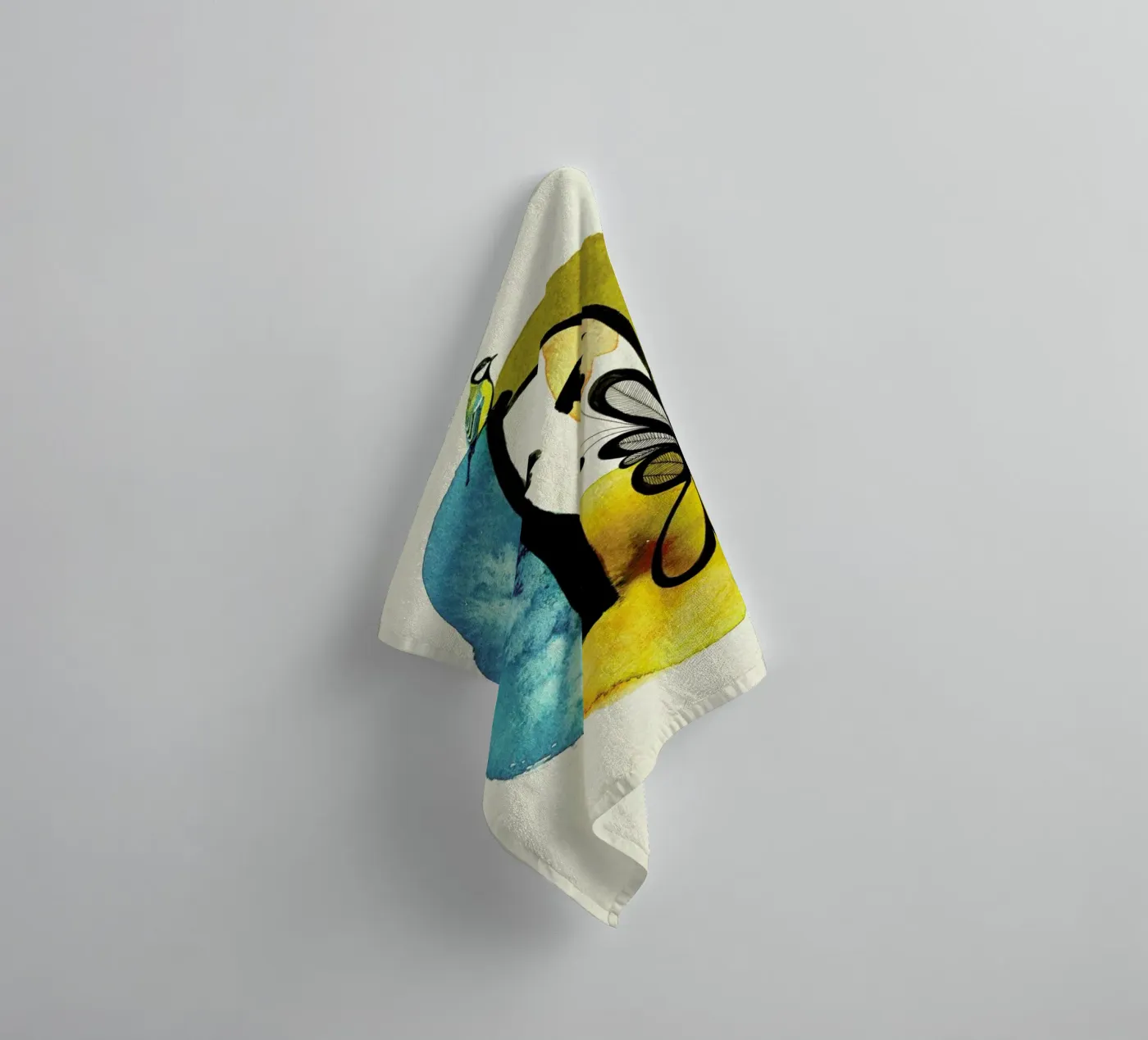 Doll 2 towel by Ekaterina Koroleva