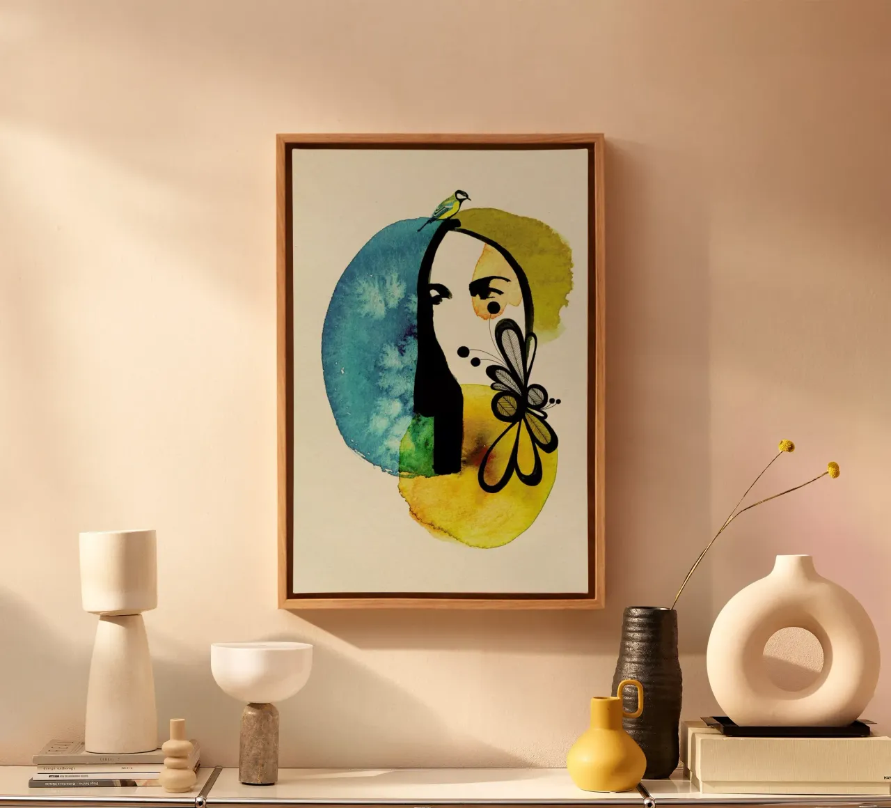 Doll 2 canvas with Floater frame by Ekaterina Koroleva