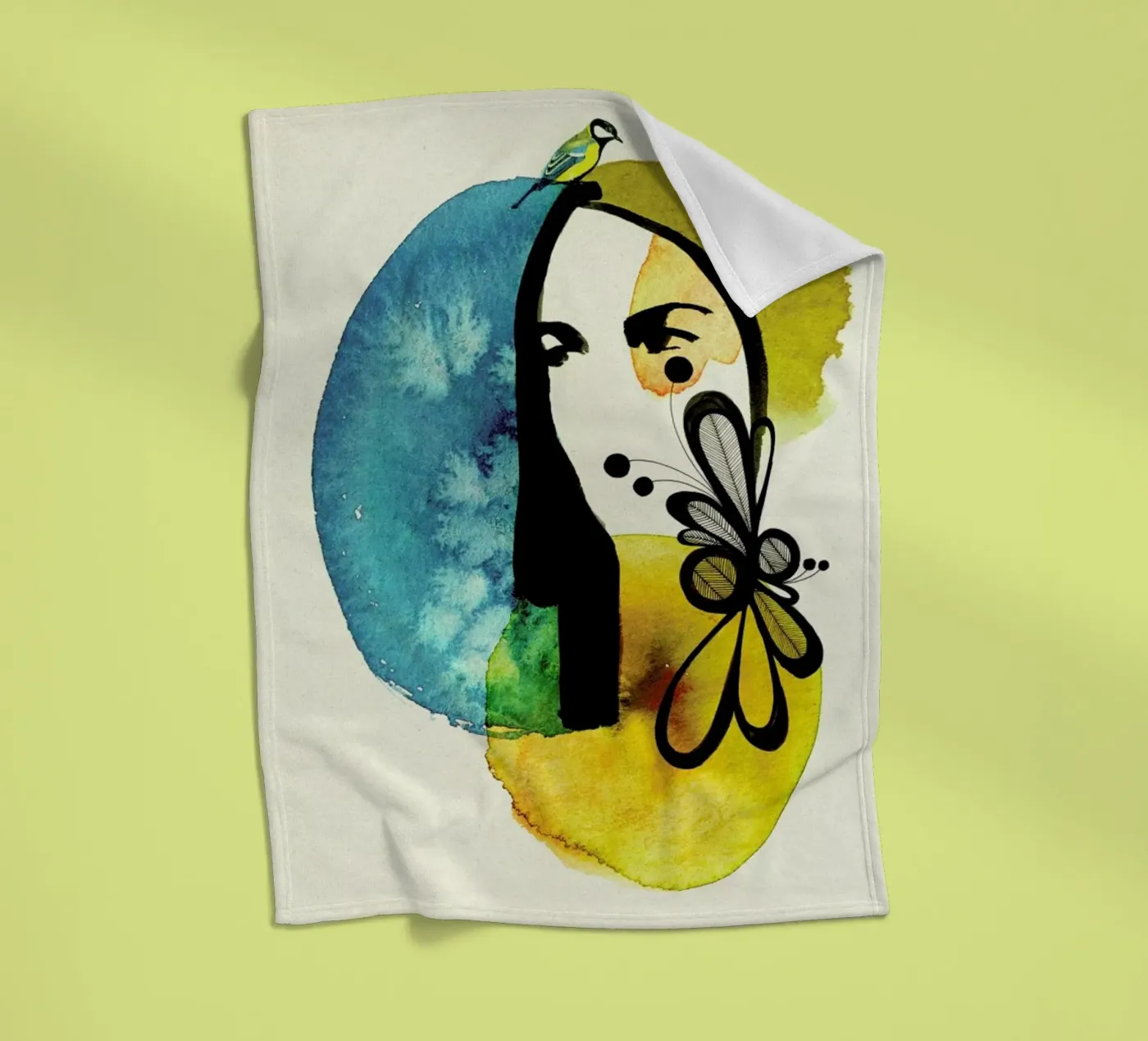 Doll 2 fleece blanket by Ekaterina Koroleva