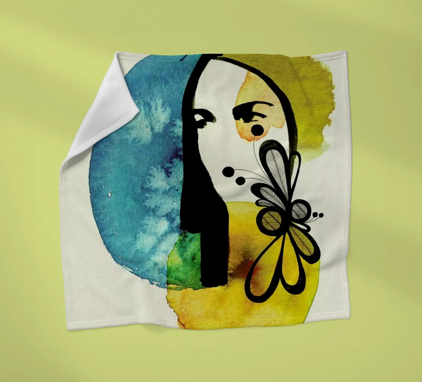 Doll 2 fleece blanket by Ekaterina Koroleva