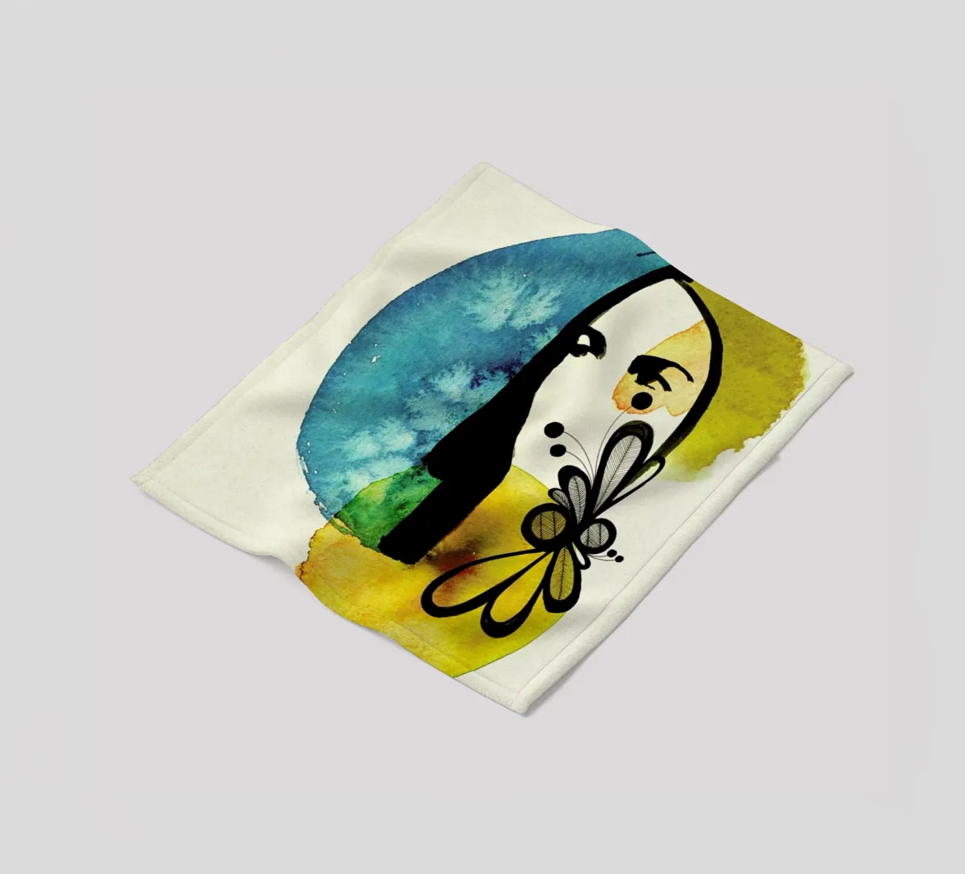 Doll 2 fleece blanket by Ekaterina Koroleva