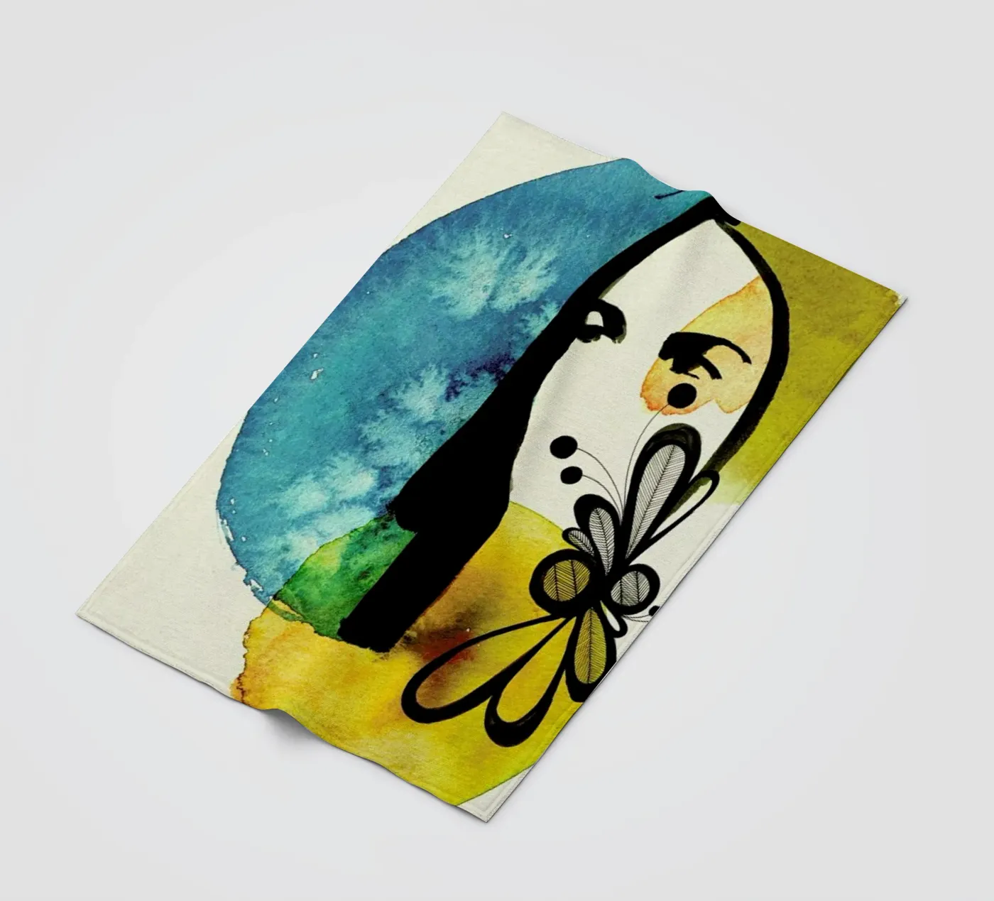 Doll 2 fleece blanket by Ekaterina Koroleva