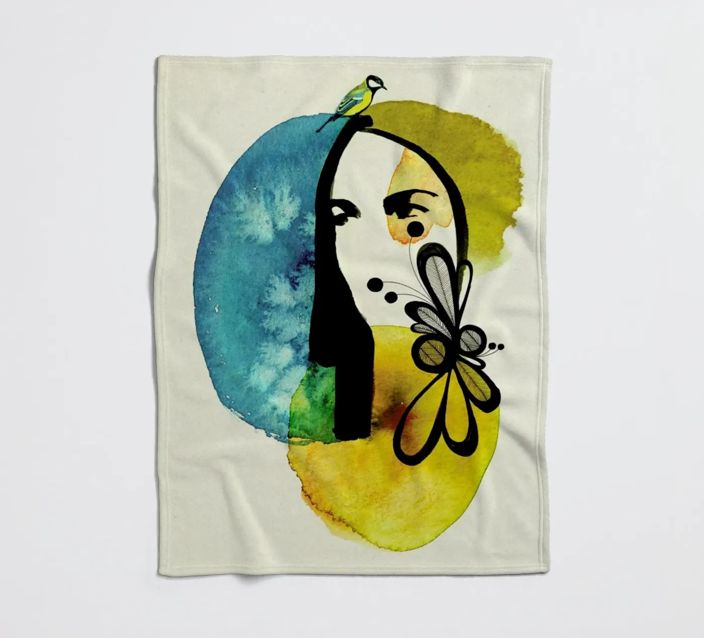 Doll 2 fleece blanket by Ekaterina Koroleva