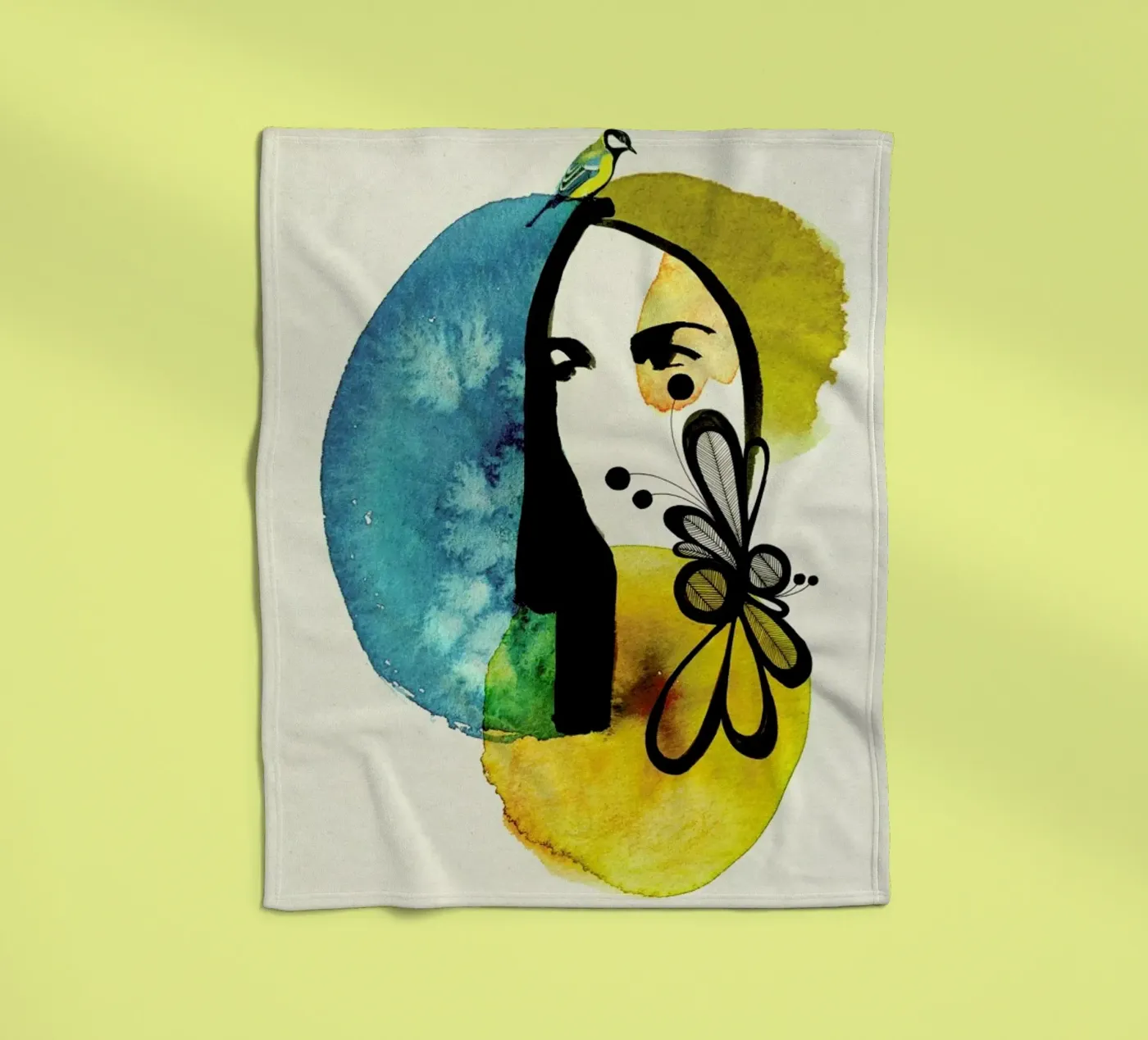 Doll 2 fleece blanket by Ekaterina Koroleva