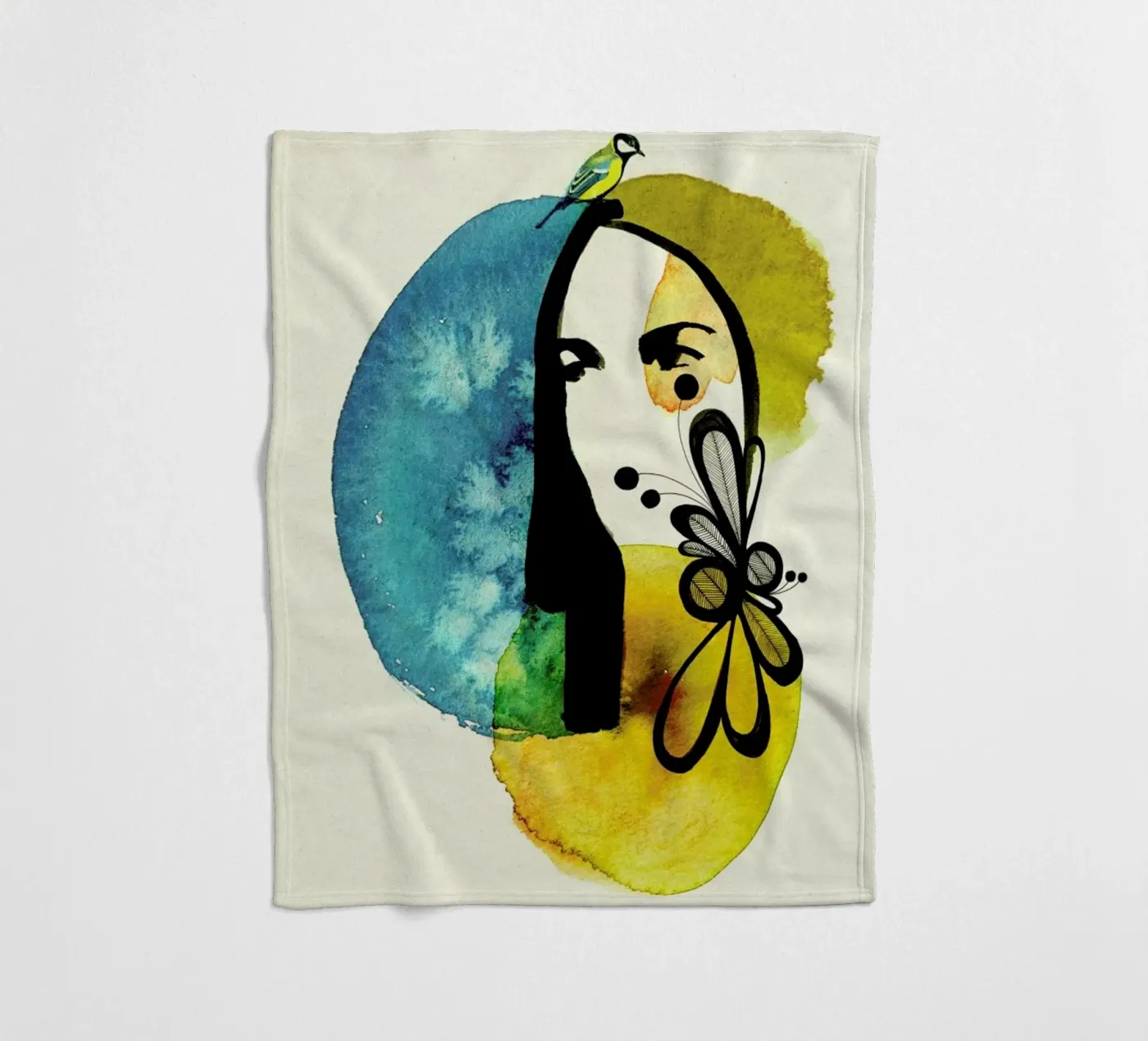 Doll 2 fleece blanket by Ekaterina Koroleva