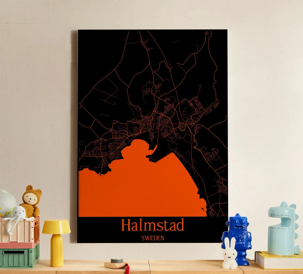 Halmstad canvas van MiMap