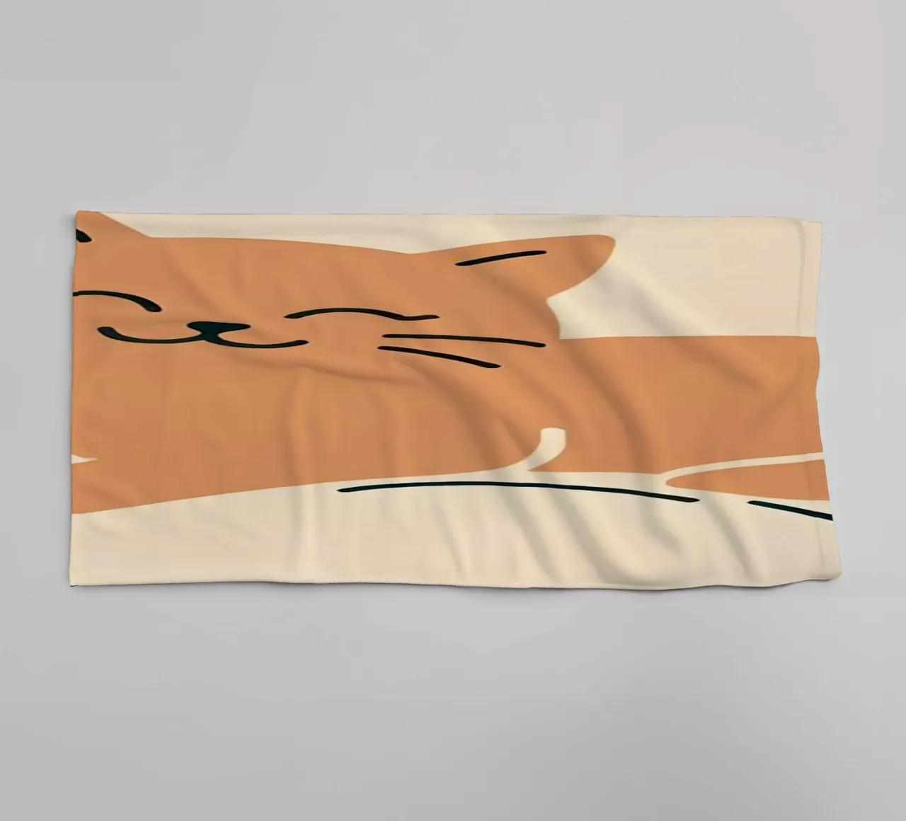 Gatto felice su cuscino - Stile Boho asciugamano da bagno da KANESYAARTS