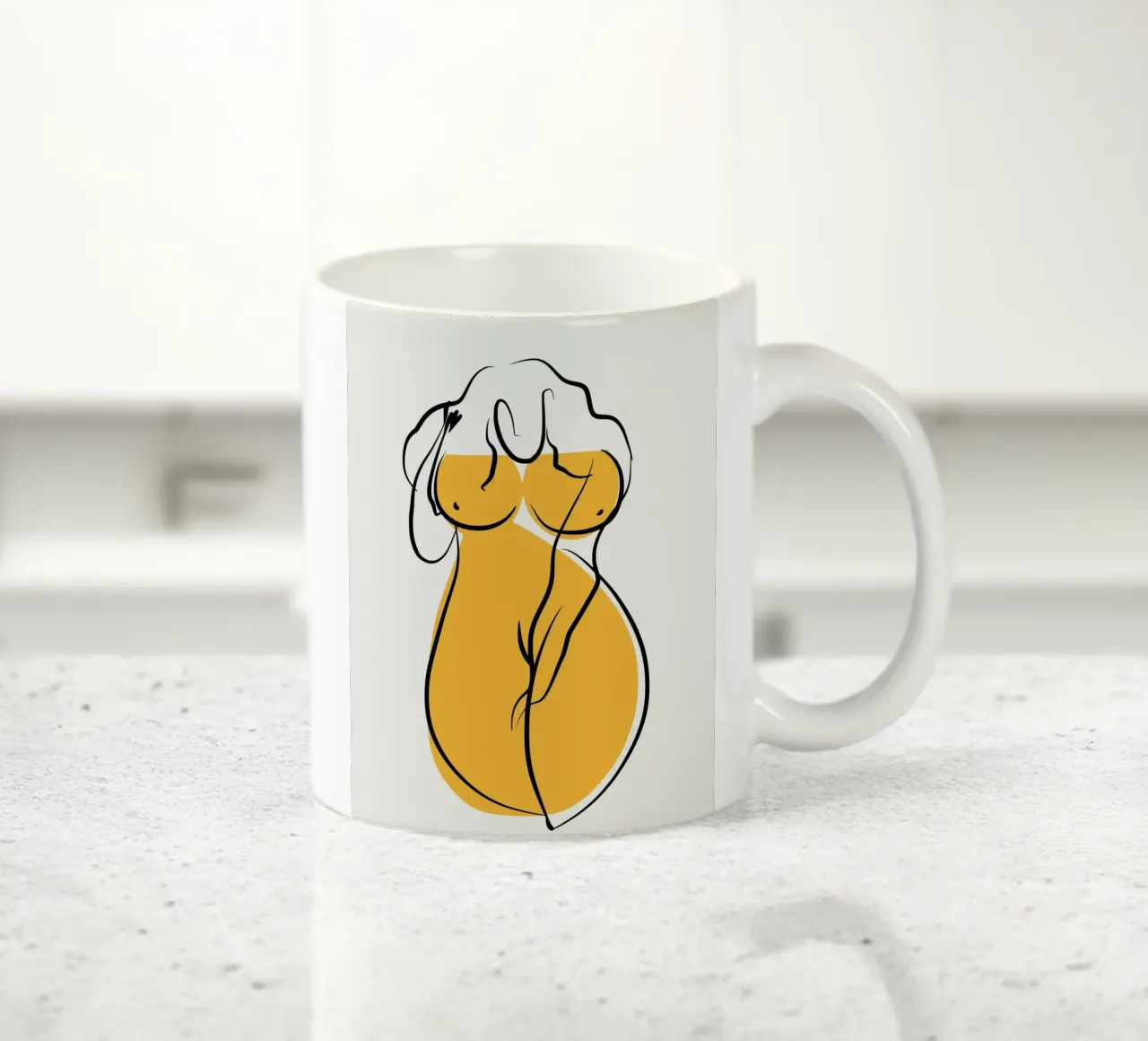 Giallo e nudo 09 tazza in ceramica da Little Dean