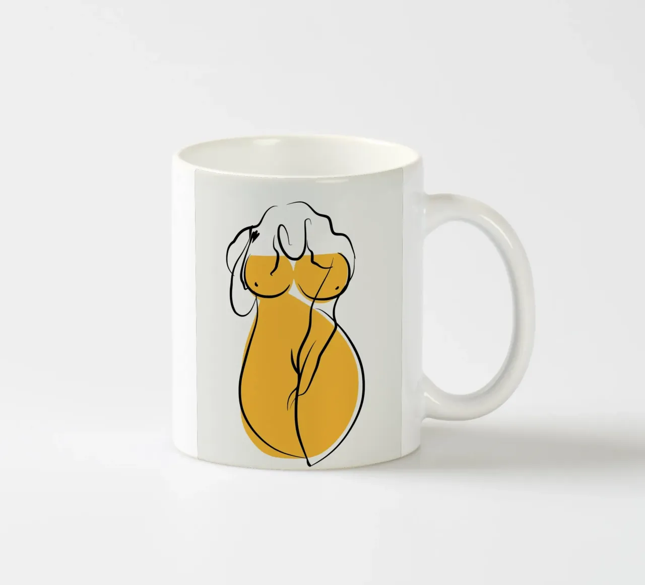 Giallo e nudo 09 tazza in ceramica da Little Dean