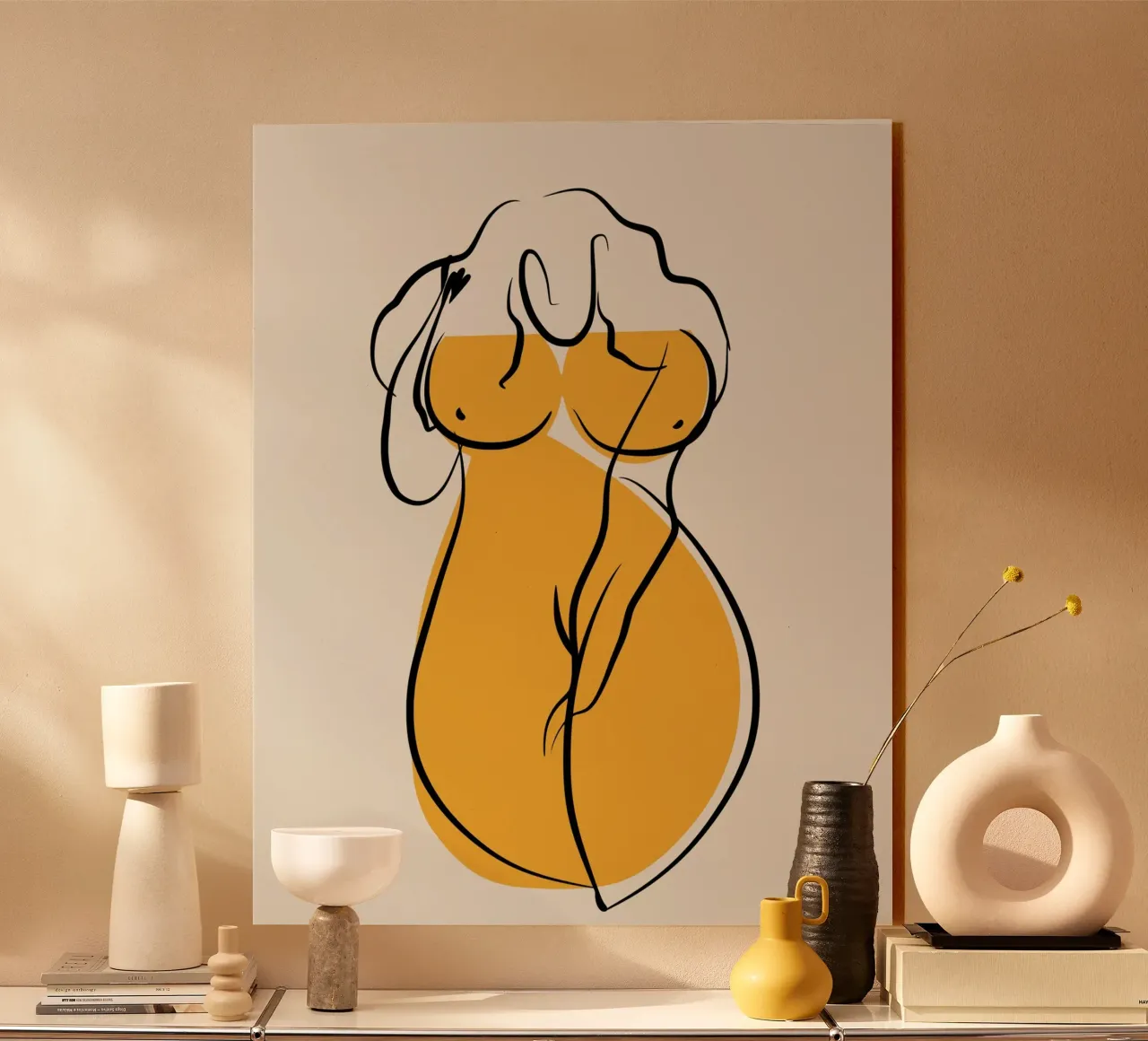 Giallo e nudo 09 plexiglass da Little Dean