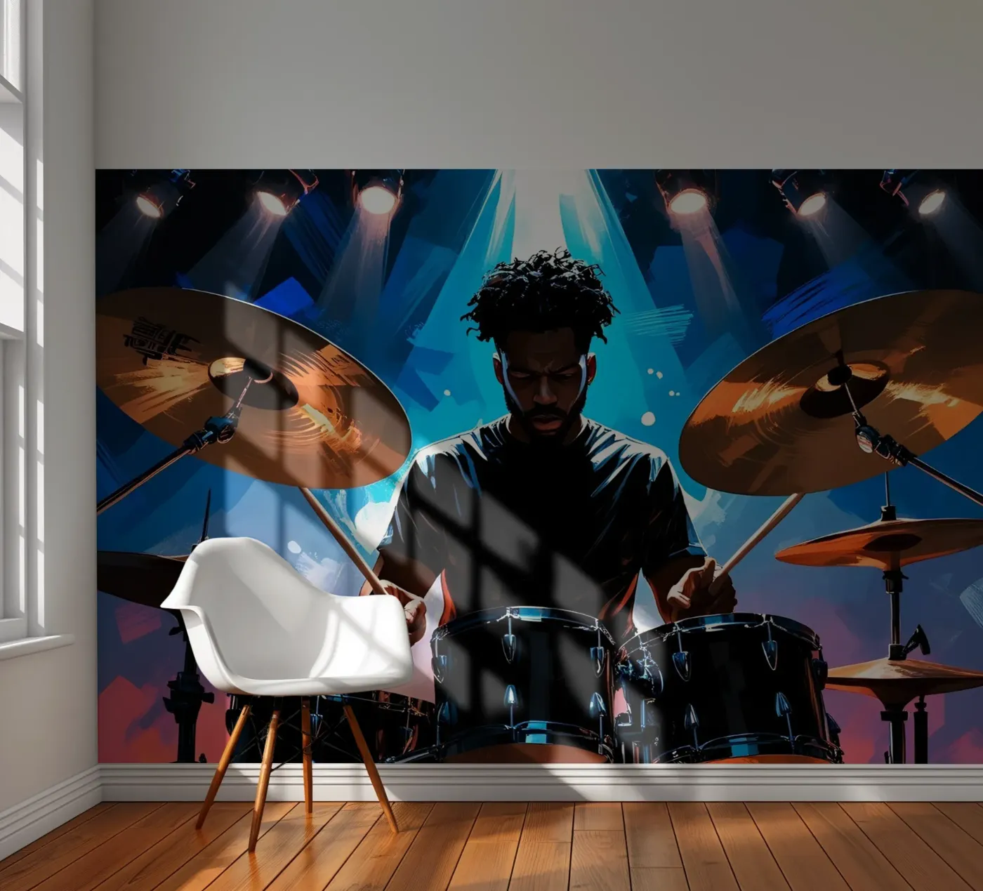 Drummen fotobehang van Massimo Frascogna