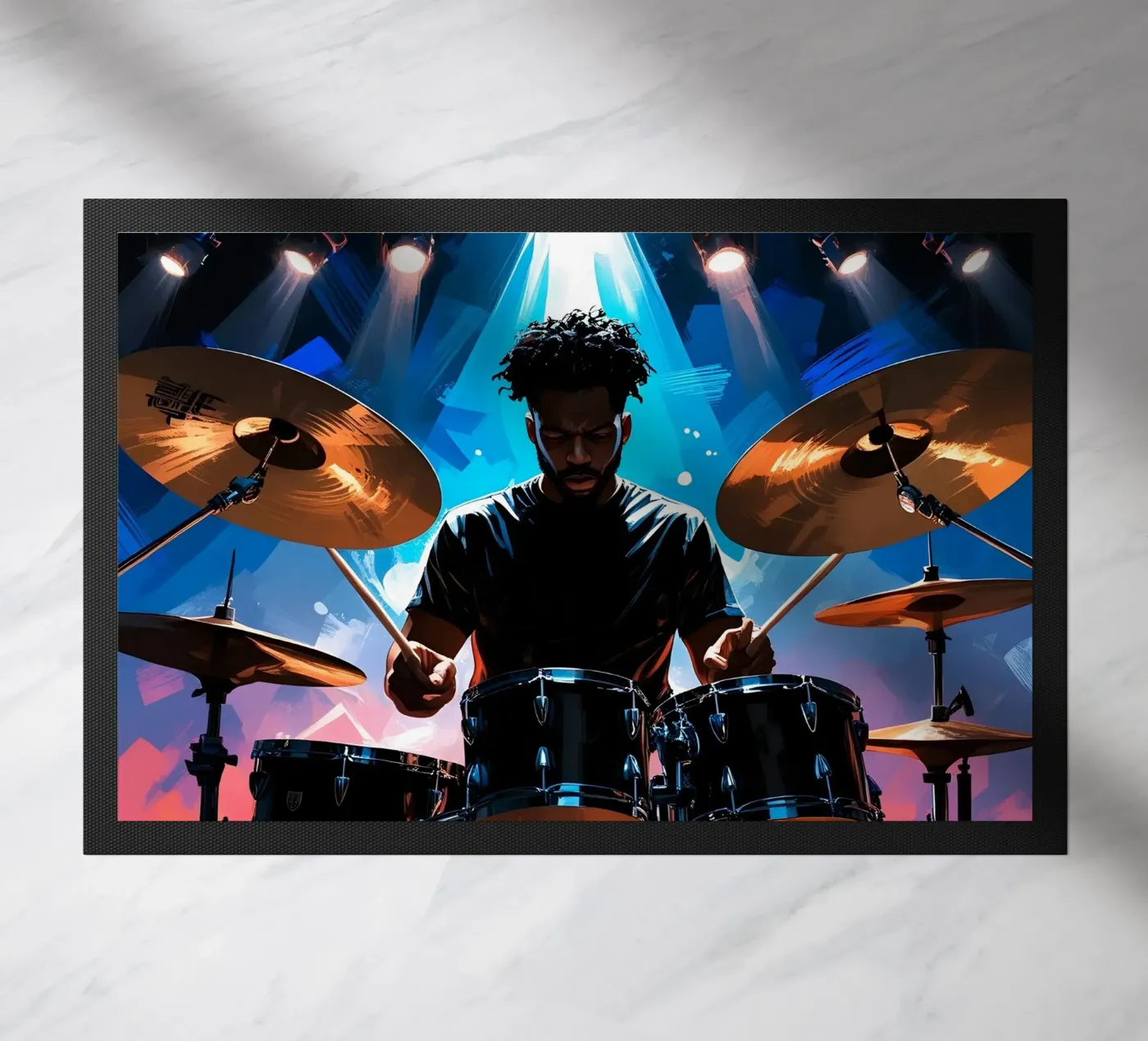 Drumming doormat by Massimo Frascogna