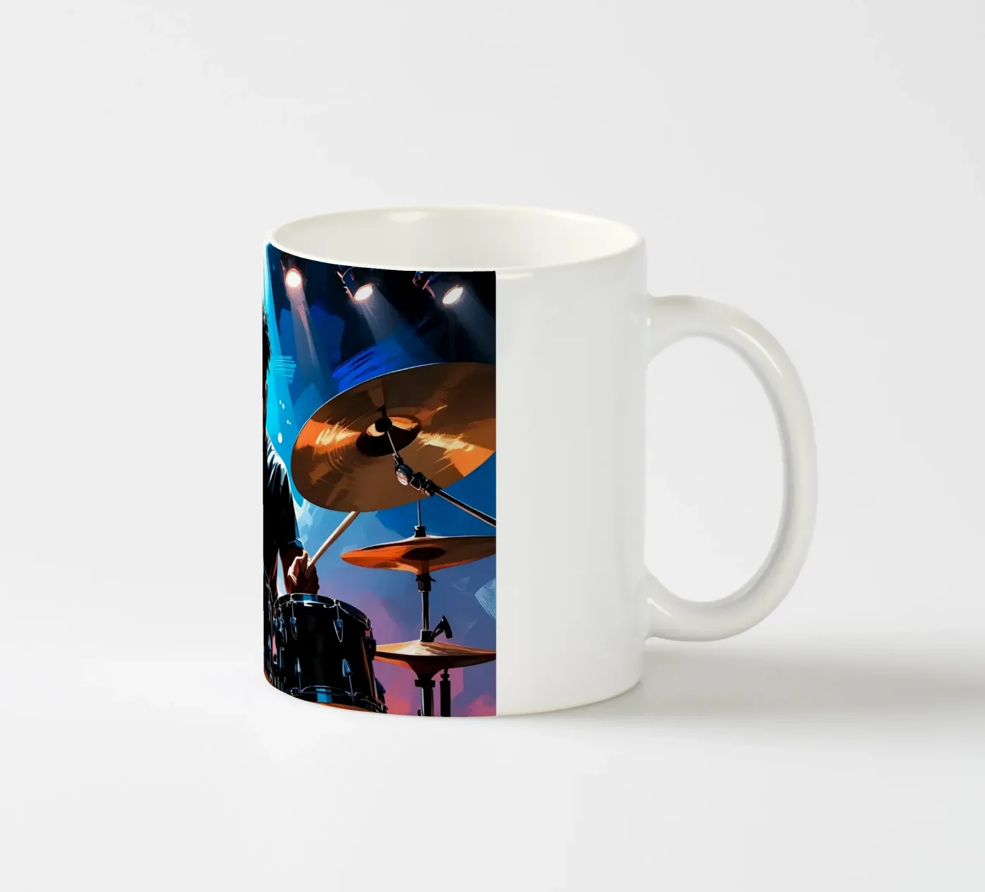 Drumming ceramic mug by Massimo Frascogna