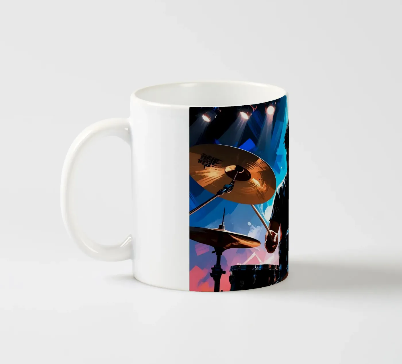 Drumming ceramic mug by Massimo Frascogna