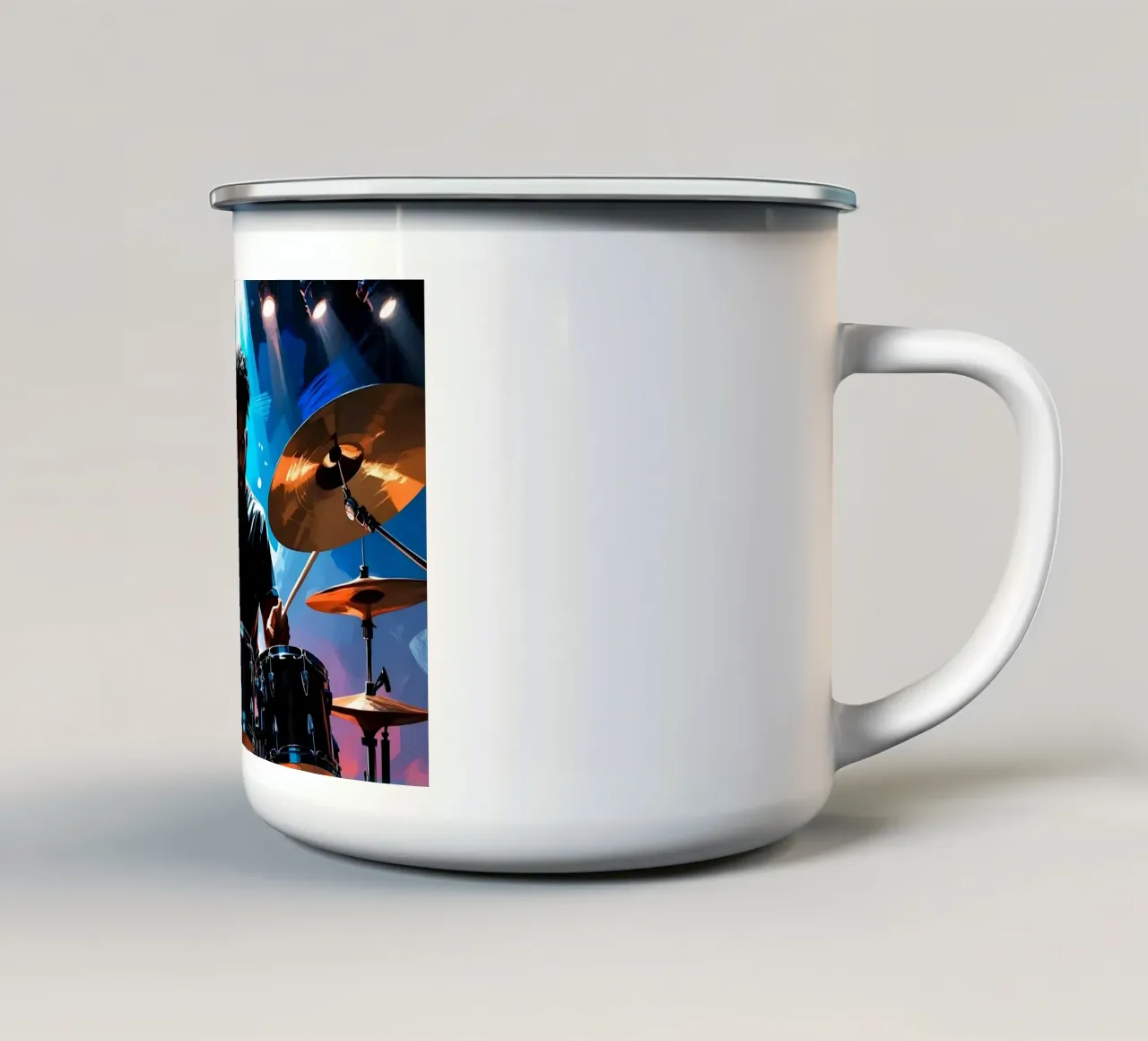 Tamburellare tazza in smalto da Massimo Frascogna