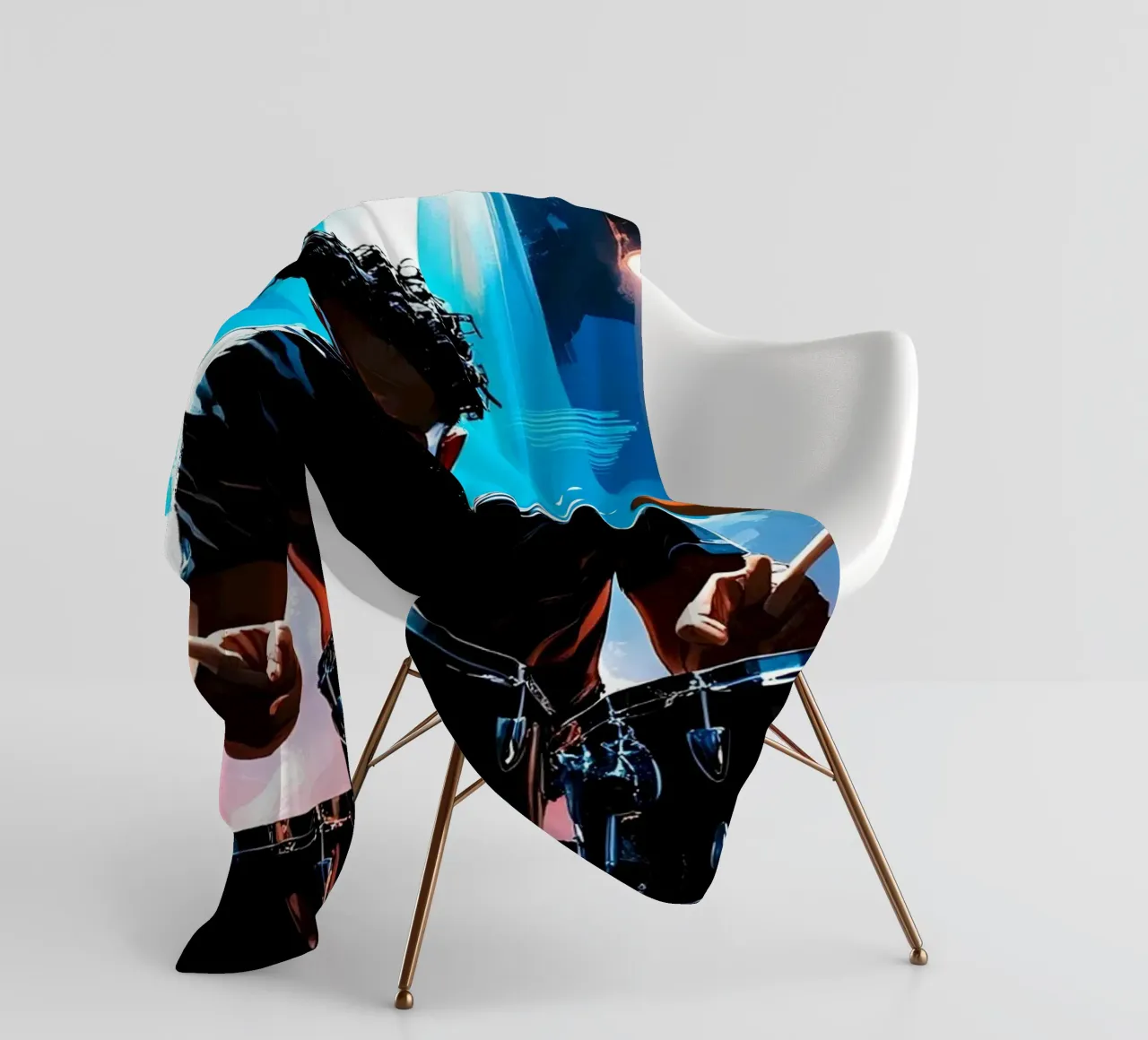 Trommeln Fleecedecke von Massimo Frascogna