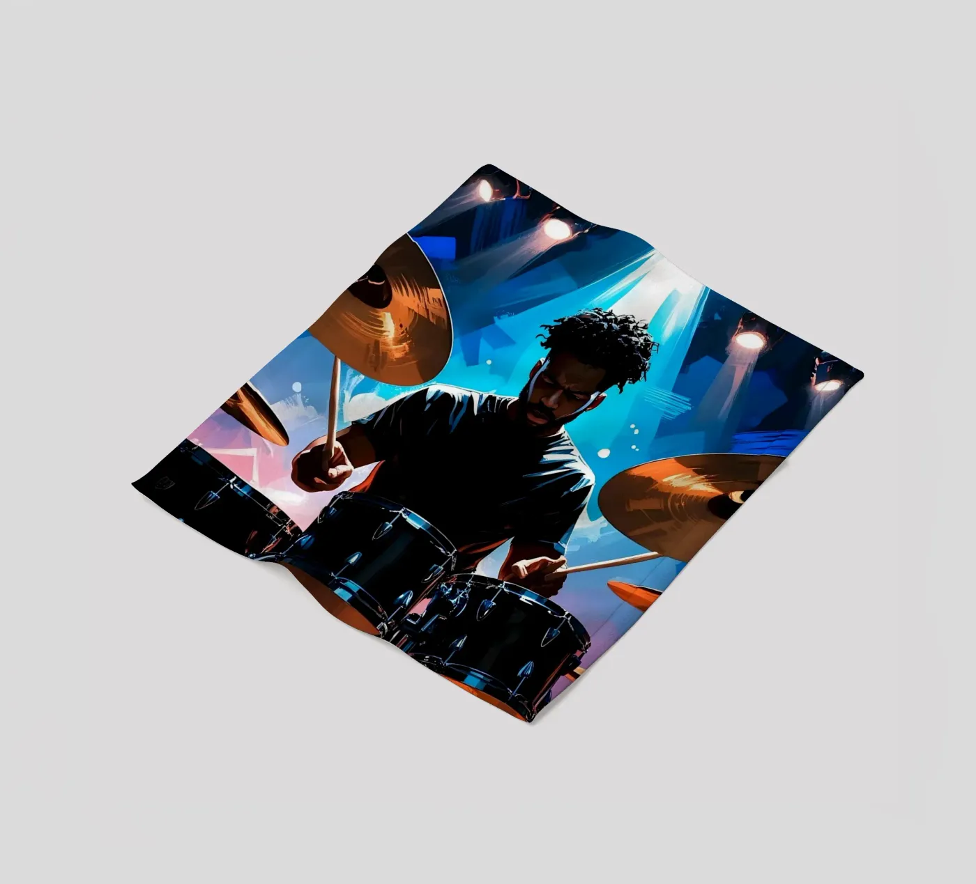 Drumming Fleecedecke von Massimo Frascogna