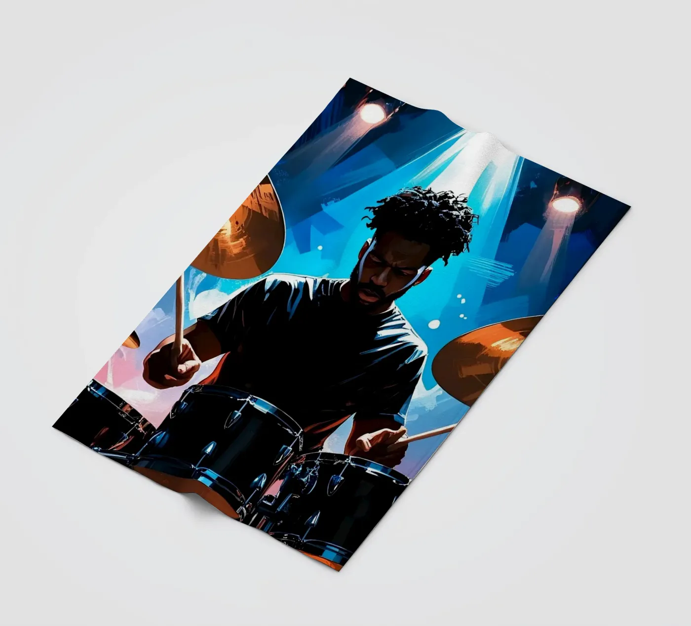 Drumming Fleecedecke von Massimo Frascogna